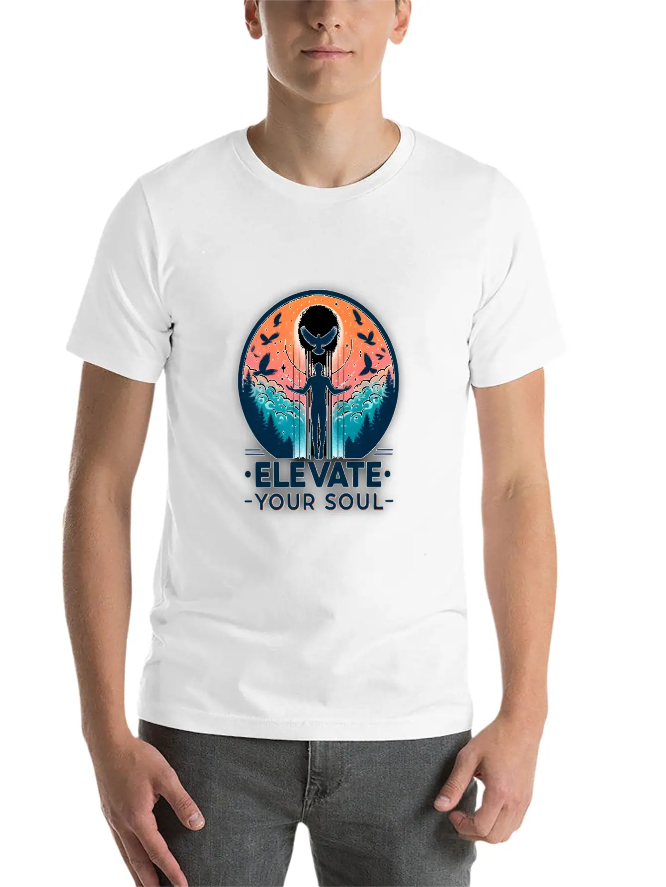 Elevate Your Soul Inspirational Stylish Everyday T-Shirt – Unisex Basic Cotton Tee