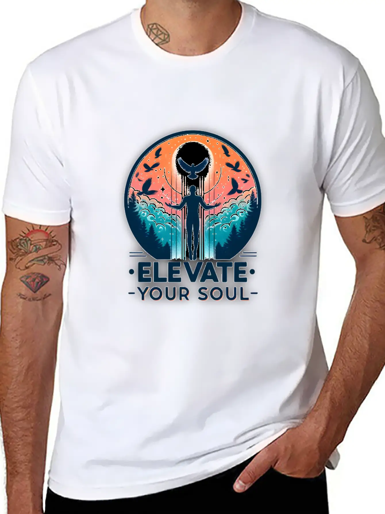 Elevate Your Soul Inspirational Stylish Everyday T-Shirt – Unisex Basic Cotton Tee