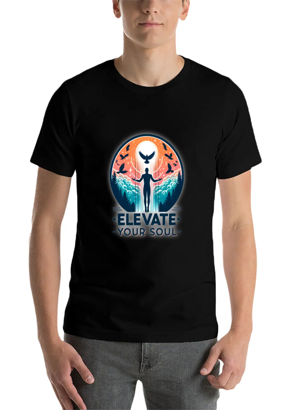Elevate Your Soul Inspirational Stylish Everyday T-Shirt – Unisex Basic Cotton Tee