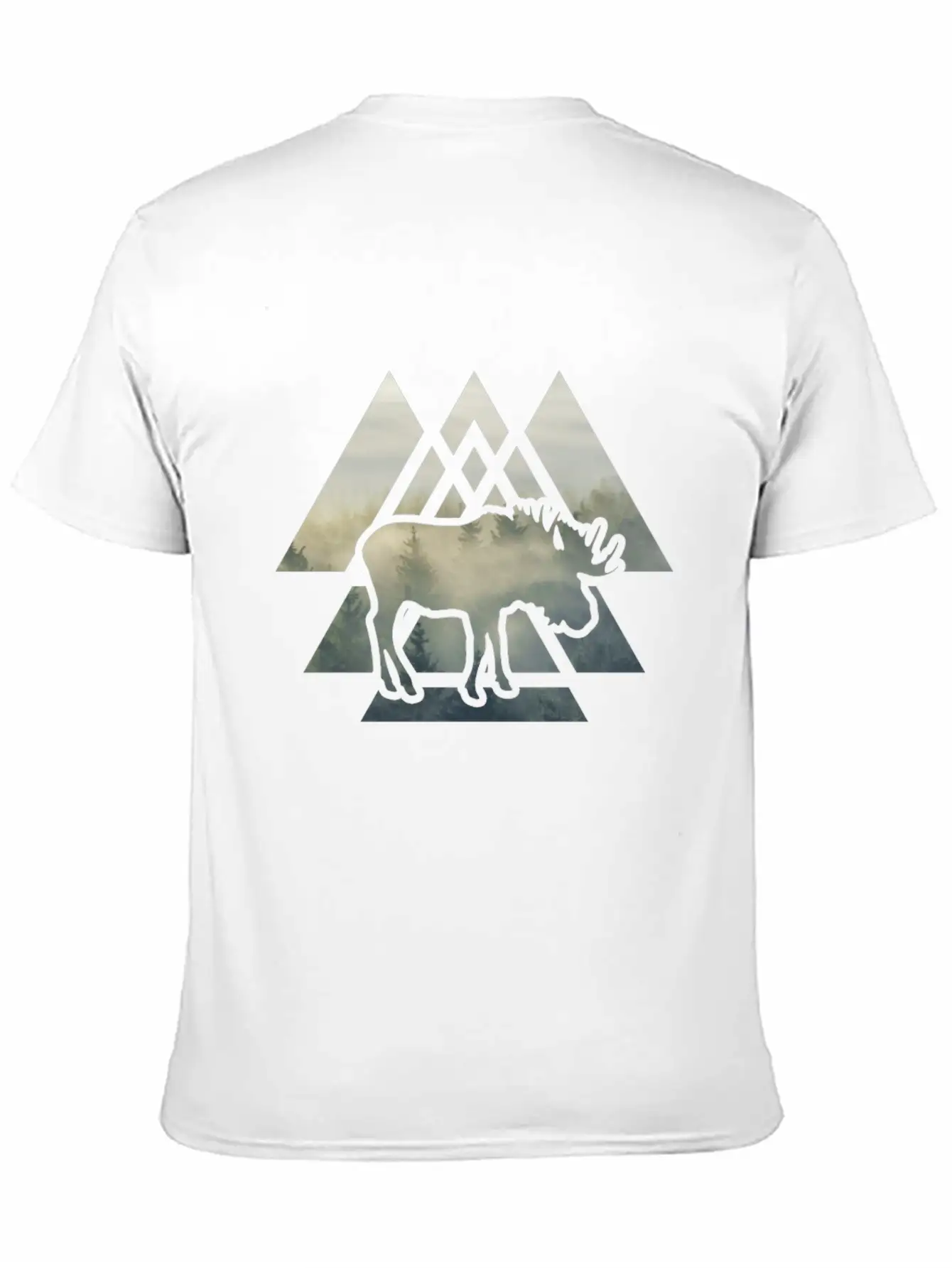 Elk Moose Silhouette Mountain Forest Timeless Short Sleeve Tee – Comfy And Minimalist Design