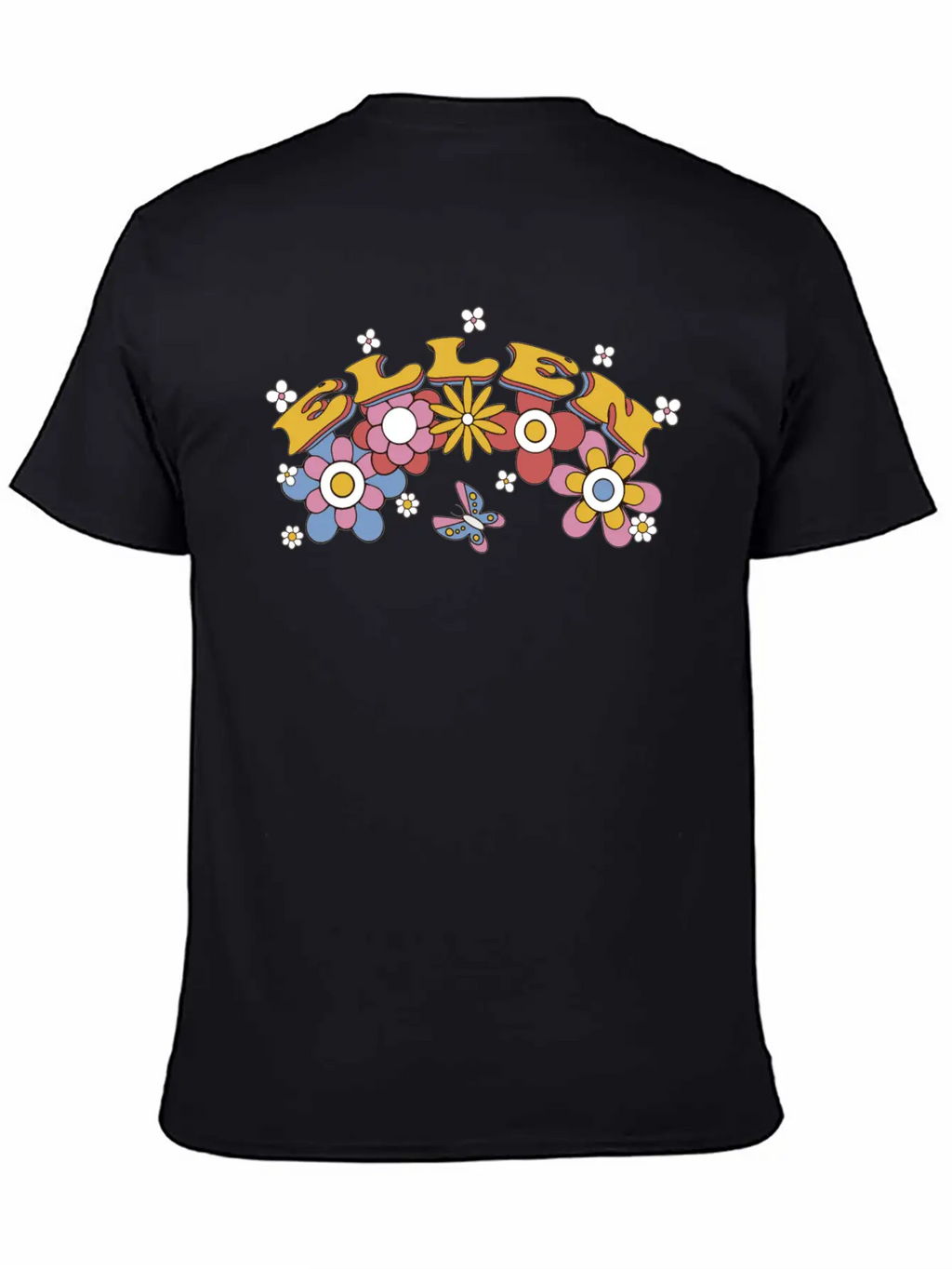 Ellen Groovy Flower Tie Dye, Ellen Hippie Flower Breathable Graphic T-Shirt – Perfect For Casual Days