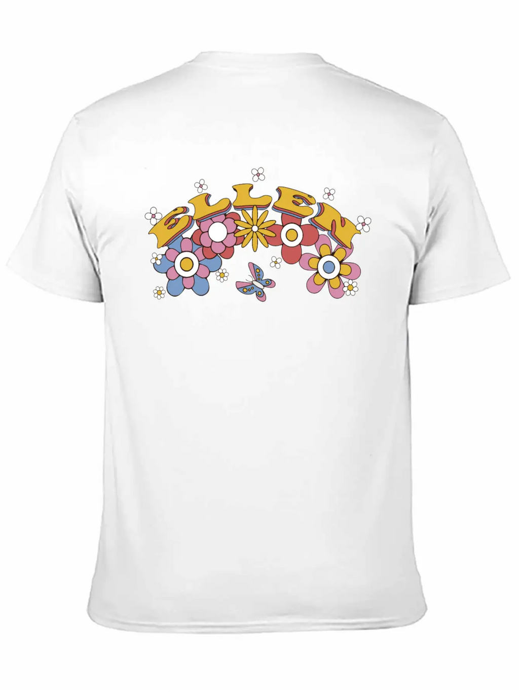 Ellen Groovy Flower Tie Dye, Ellen Hippie Flower Breathable Graphic T-Shirt – Perfect For Casual Days