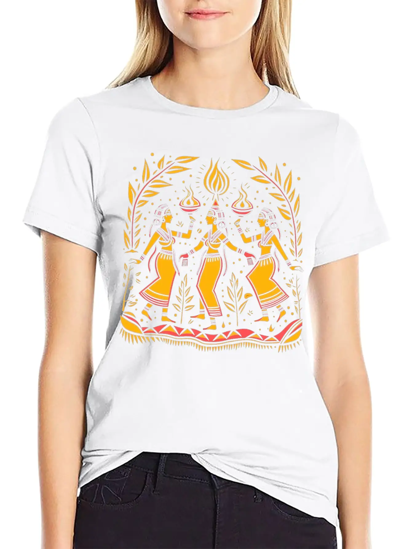 Embrace Spirituality With Sacred Dance Design Timeless Short Sleeve Tee – Comfy And Minimalist Design