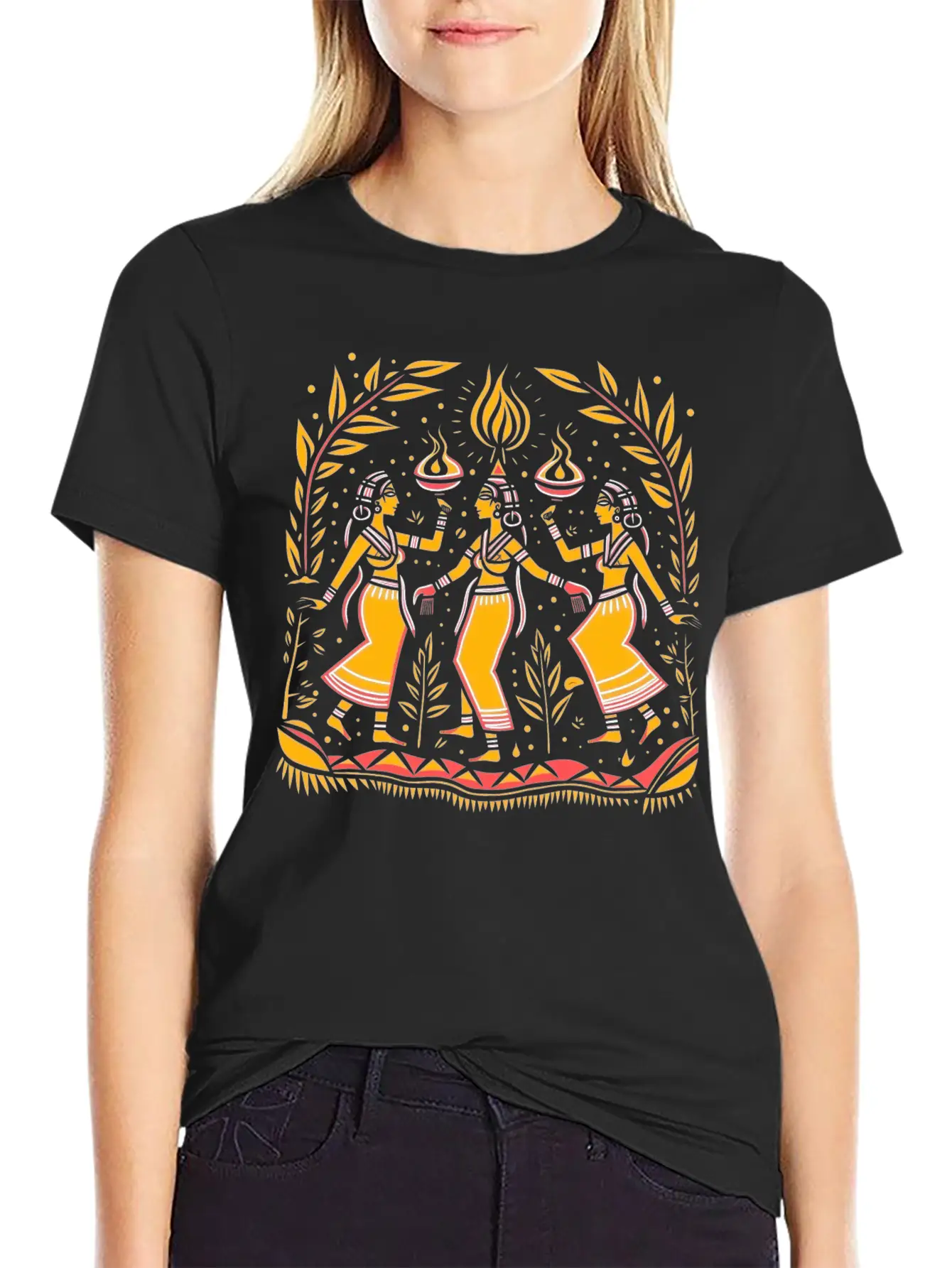 Embrace Spirituality With Sacred Dance Design Timeless Short Sleeve Tee – Comfy And Minimalist Design