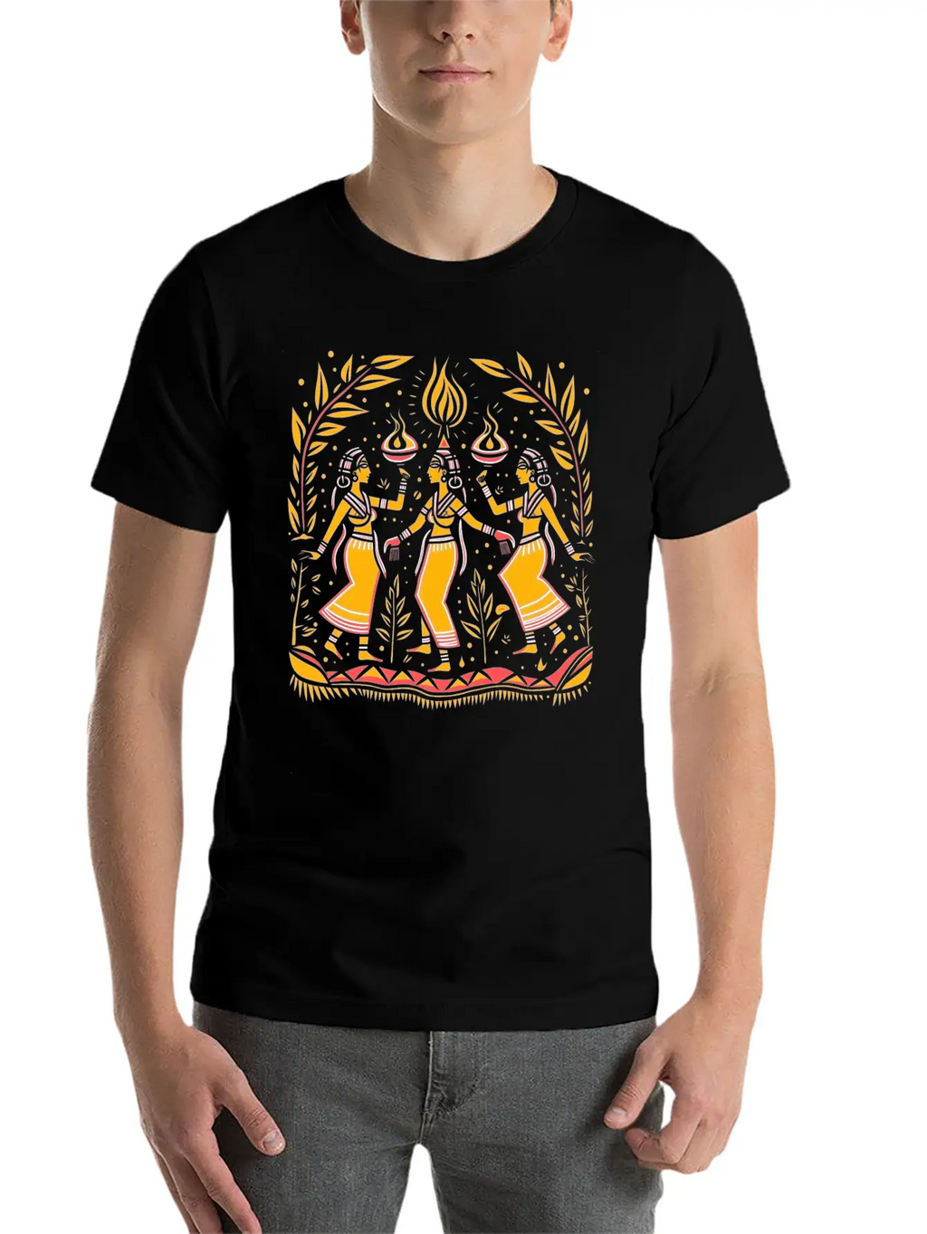Embrace Spirituality With Sacred Dance Design Timeless Short Sleeve Tee – Comfy And Minimalist Design