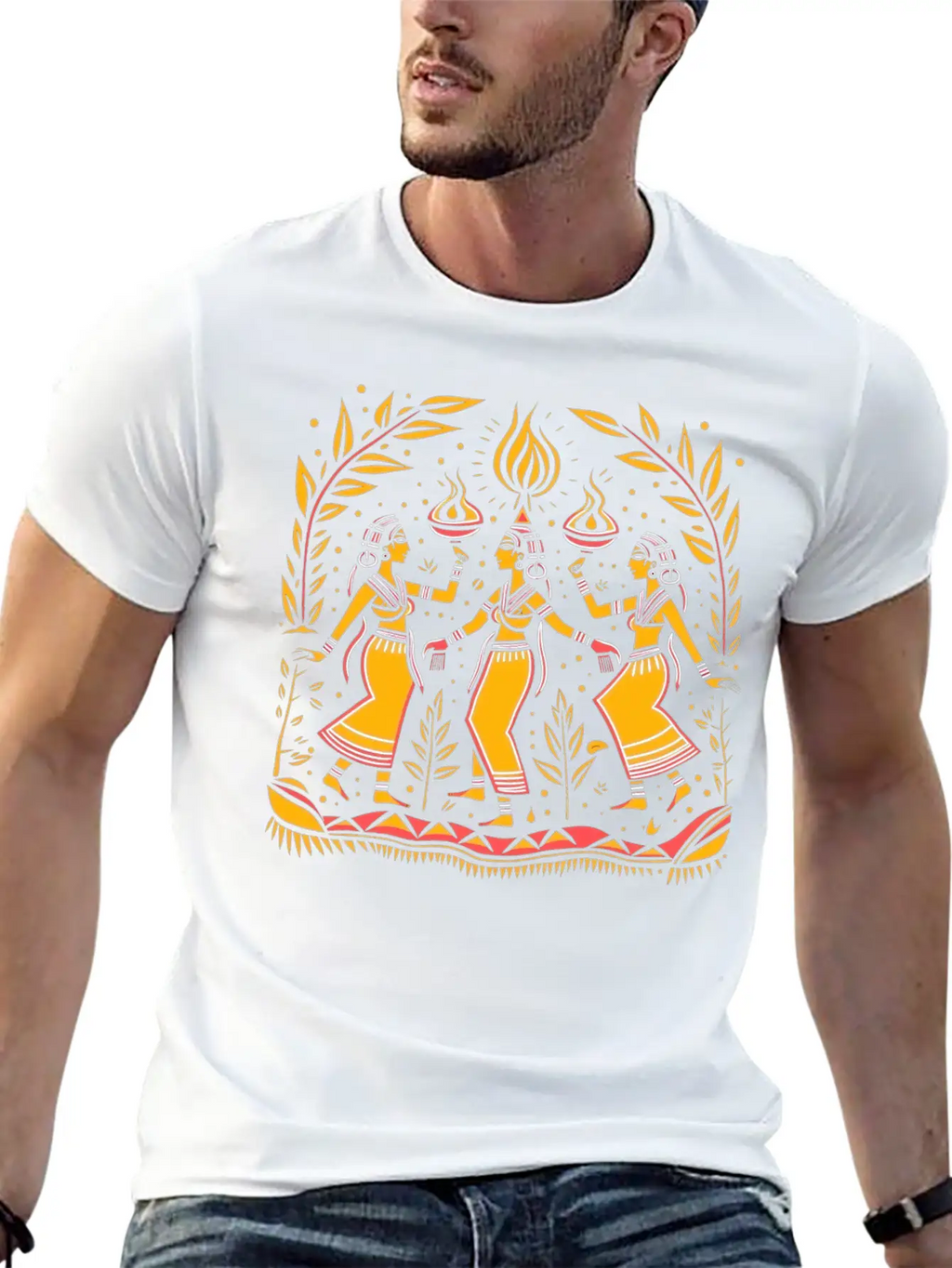 Embrace Spirituality With Sacred Dance Design Timeless Short Sleeve Tee – Comfy And Minimalist Design