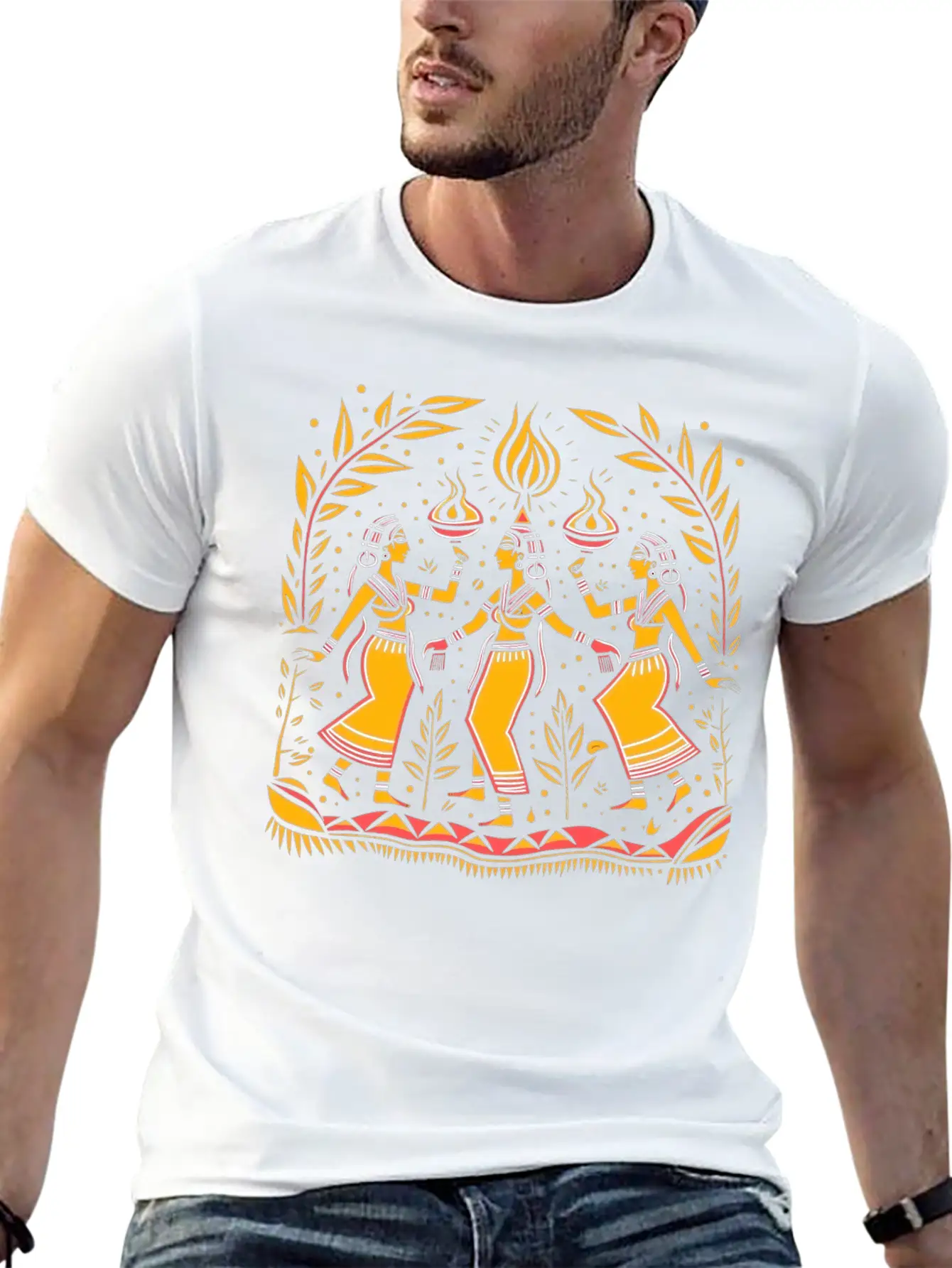 Embrace Spirituality With Sacred Dance Design Timeless Short Sleeve Tee – Comfy And Minimalist Design