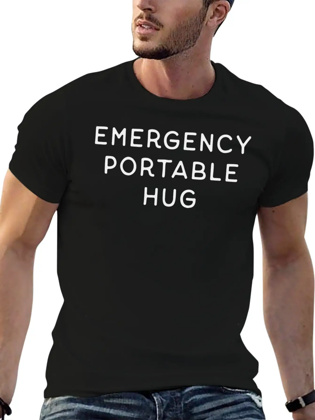 EMERGENCY PORTABLE HUG Stylish Everyday T-Shirt – Unisex Basic Cotton Tee