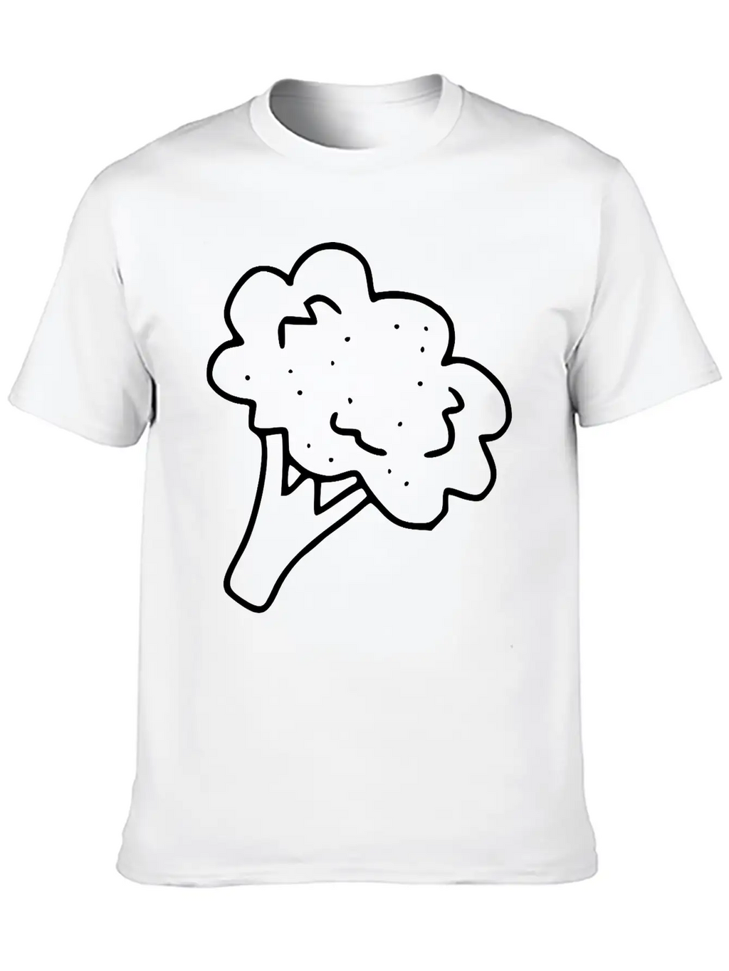 Emojis Sketch Broccoli Stylish Everyday T-Shirt – Unisex Basic Cotton Tee