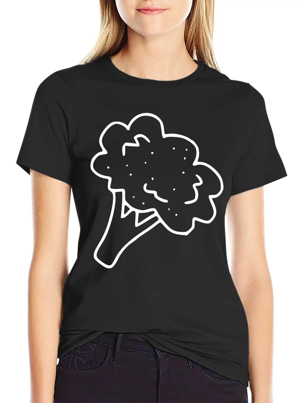 Emojis Sketch Broccoli Stylish Everyday T-Shirt – Unisex Basic Cotton Tee