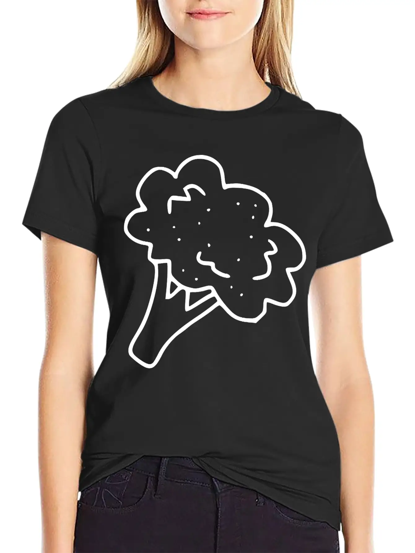 Emojis Sketch Broccoli Stylish Everyday T-Shirt – Unisex Basic Cotton Tee
