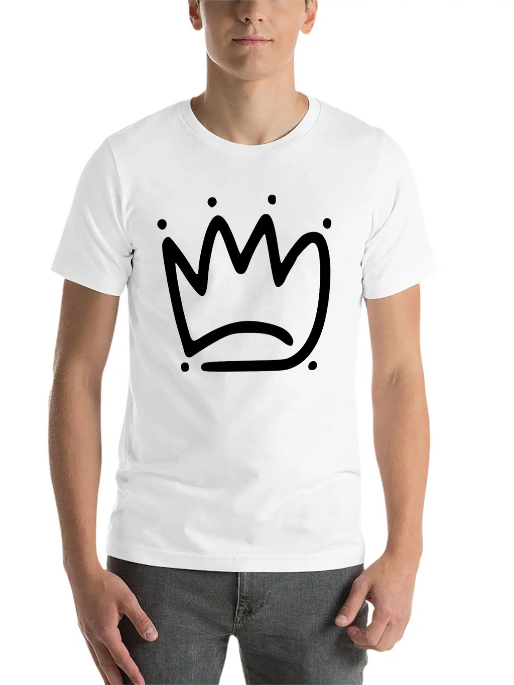 Emojis Sketch Crown Basic Graphic T-Shirt – Daily Comfort In Soft Cotton