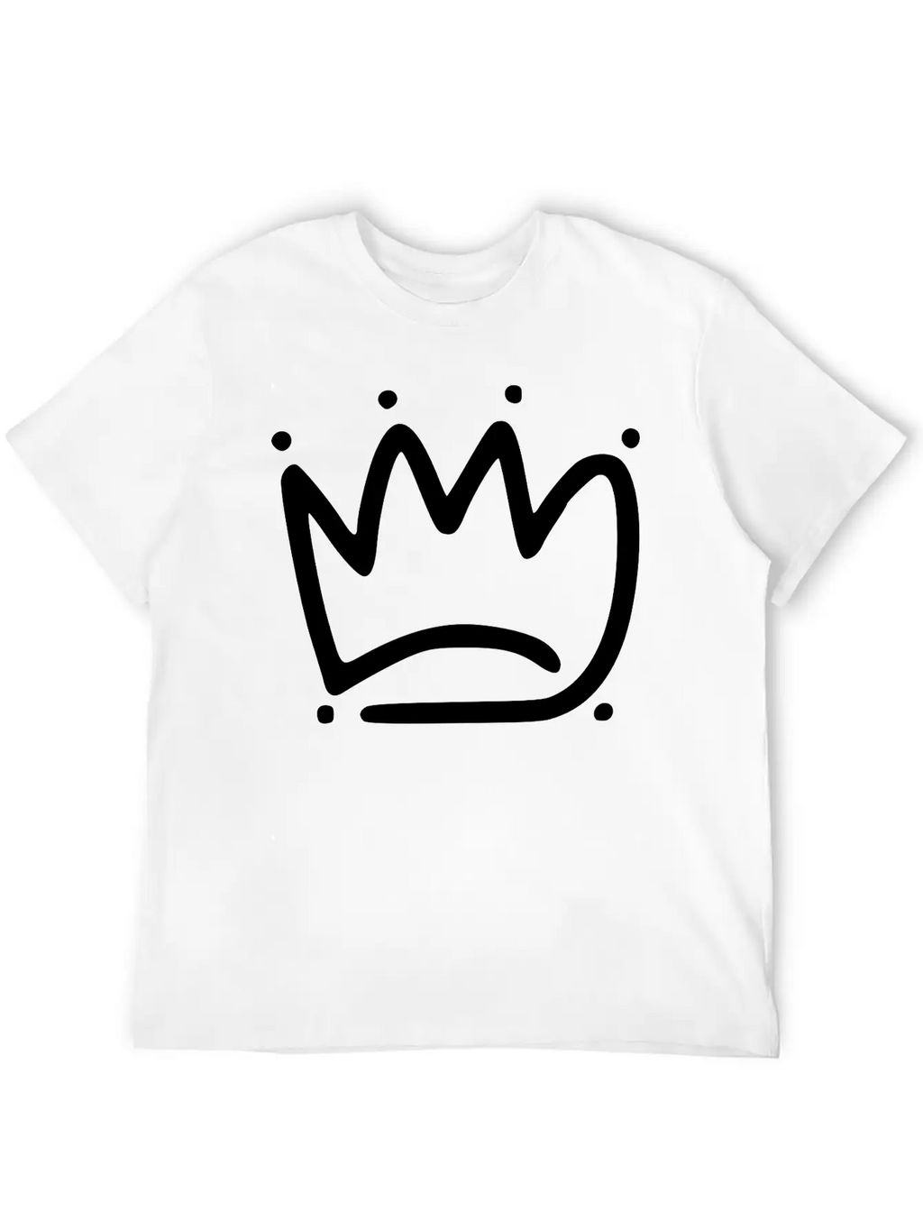 Emojis Sketch Crown Basic Graphic T-Shirt – Daily Comfort In Soft Cotton
