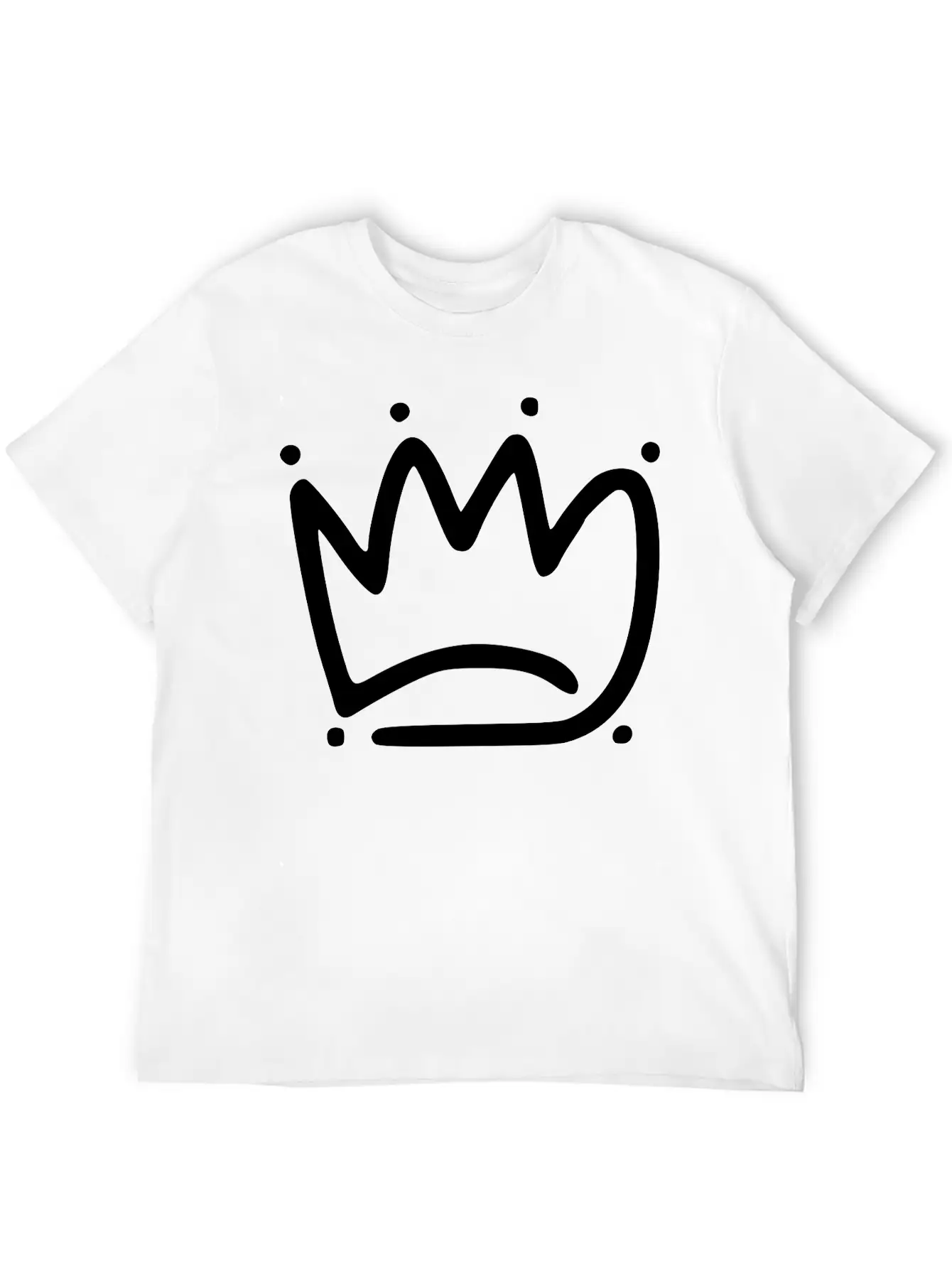 Emojis Sketch Crown Basic Graphic T-Shirt – Daily Comfort In Soft Cotton