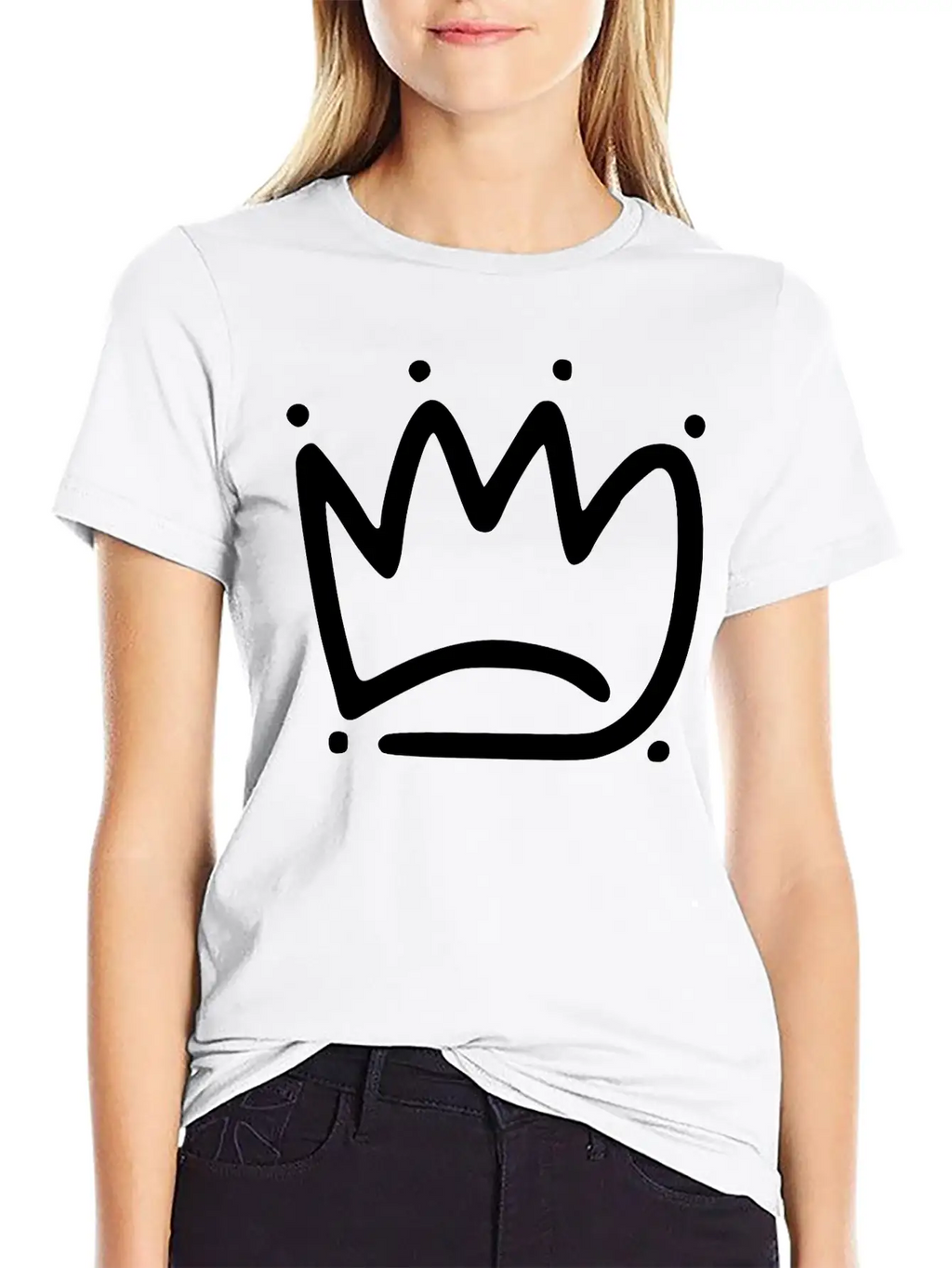 Emojis Sketch Crown Basic Graphic T-Shirt – Daily Comfort In Soft Cotton