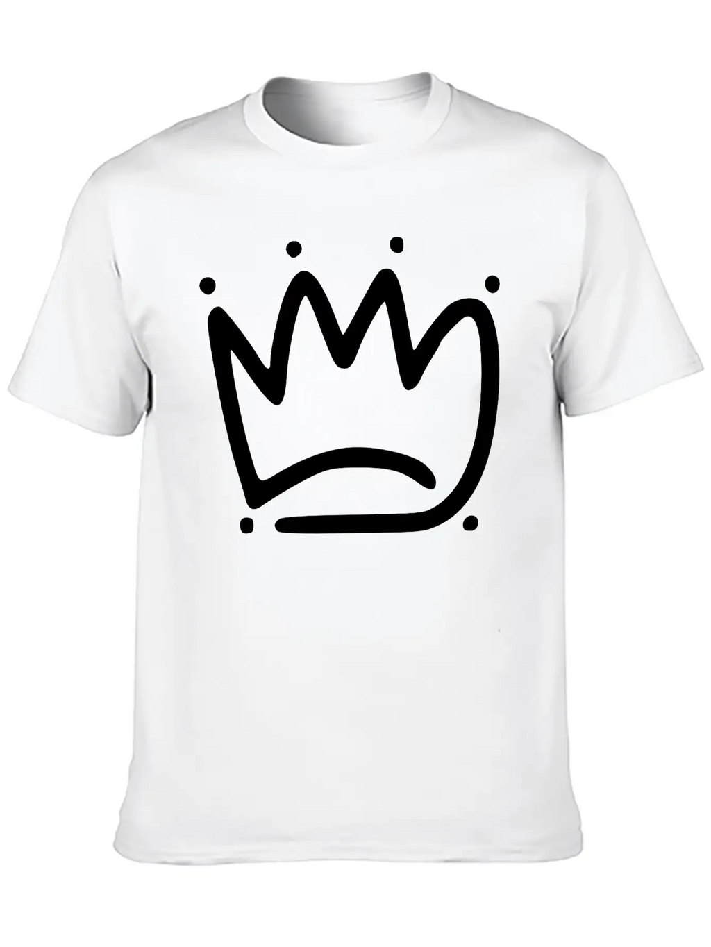 Emojis Sketch Crown Basic Graphic T-Shirt – Daily Comfort In Soft Cotton