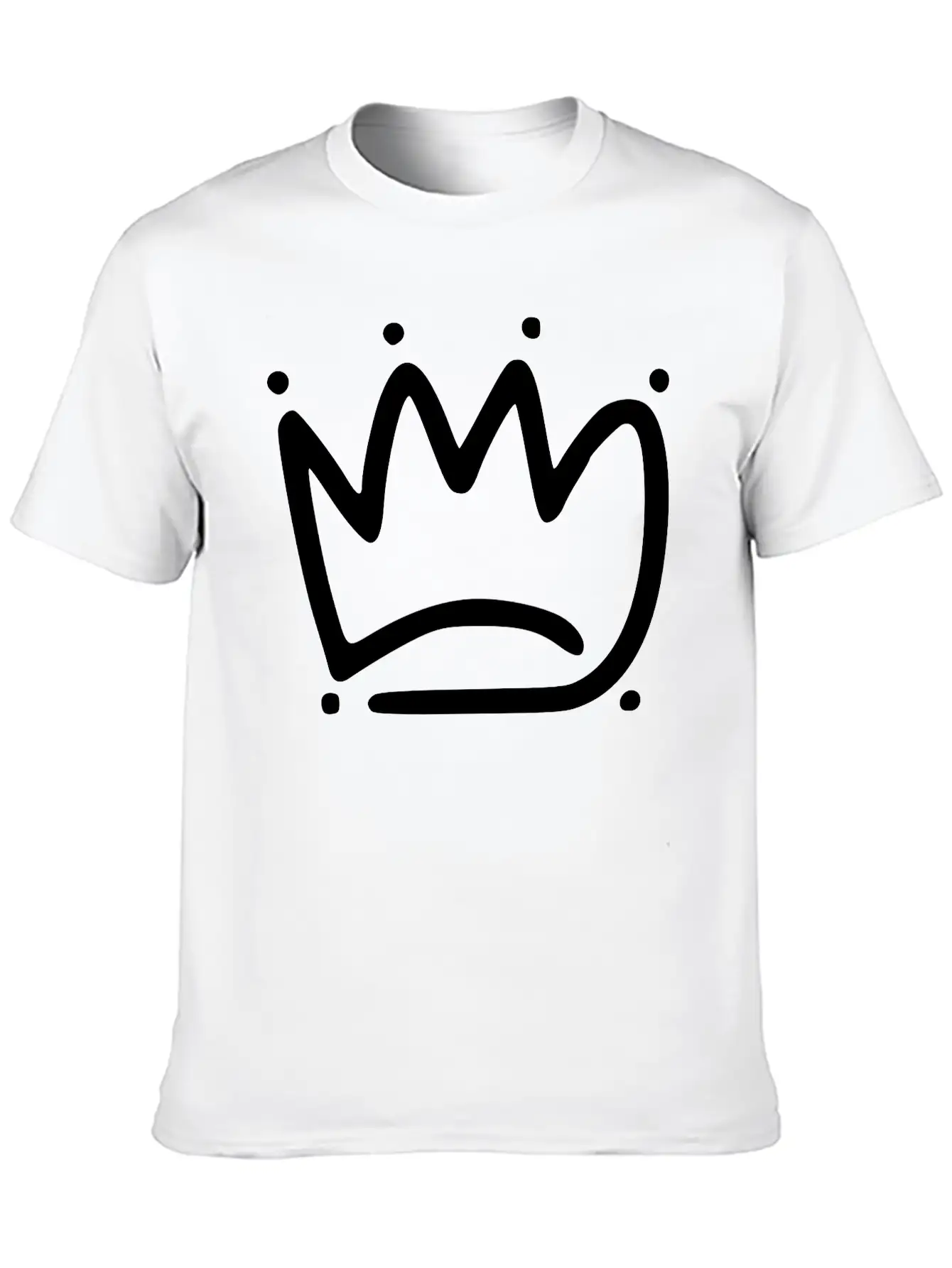 Emojis Sketch Crown Basic Graphic T-Shirt – Daily Comfort In Soft Cotton