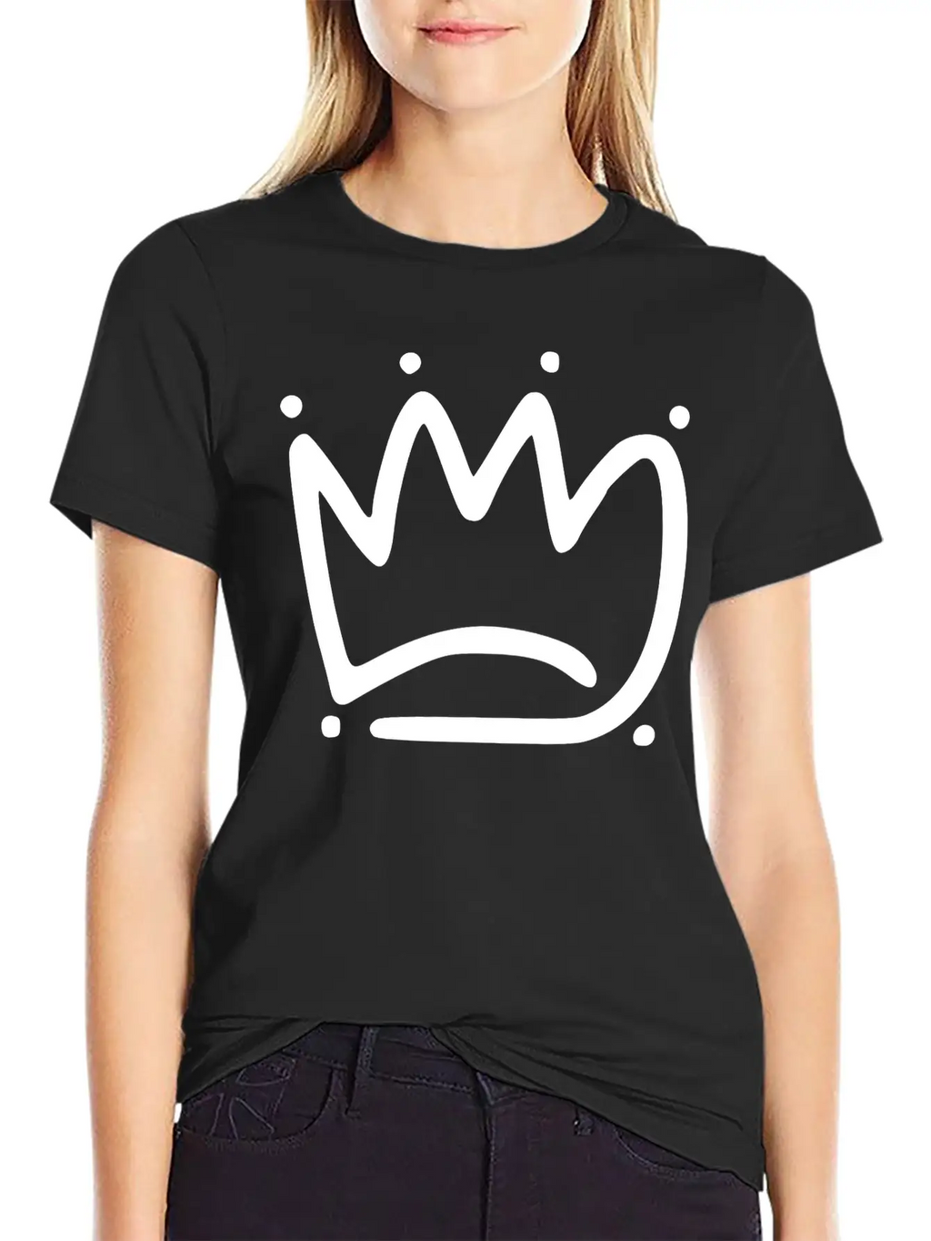 Emojis Sketch Crown Basic Graphic T-Shirt – Daily Comfort In Soft Cotton