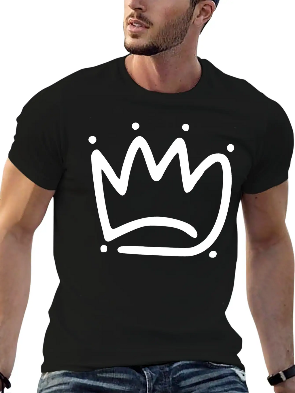 Emojis Sketch Crown Basic Graphic T-Shirt – Daily Comfort In Soft Cotton