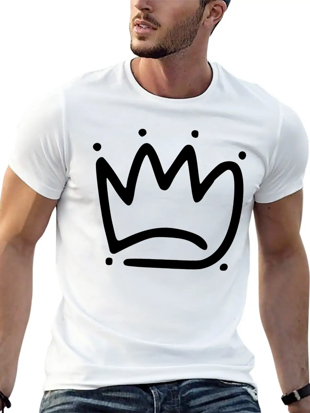 Emojis Sketch Crown Basic Graphic T-Shirt – Daily Comfort In Soft Cotton