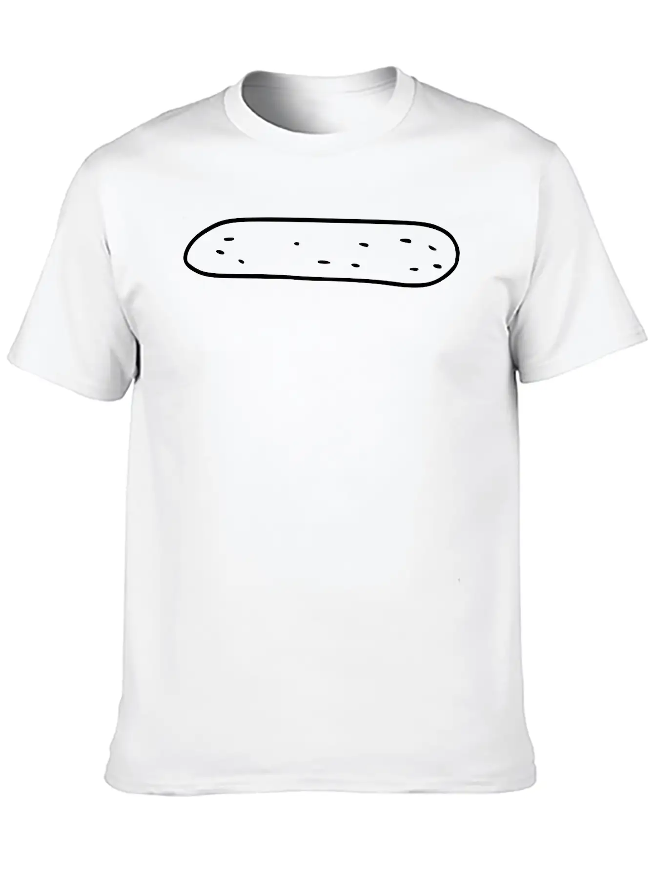 Emojis Sketch Cucumber Breathable Soft Cotton T-Shirt – Timeless Casual Look