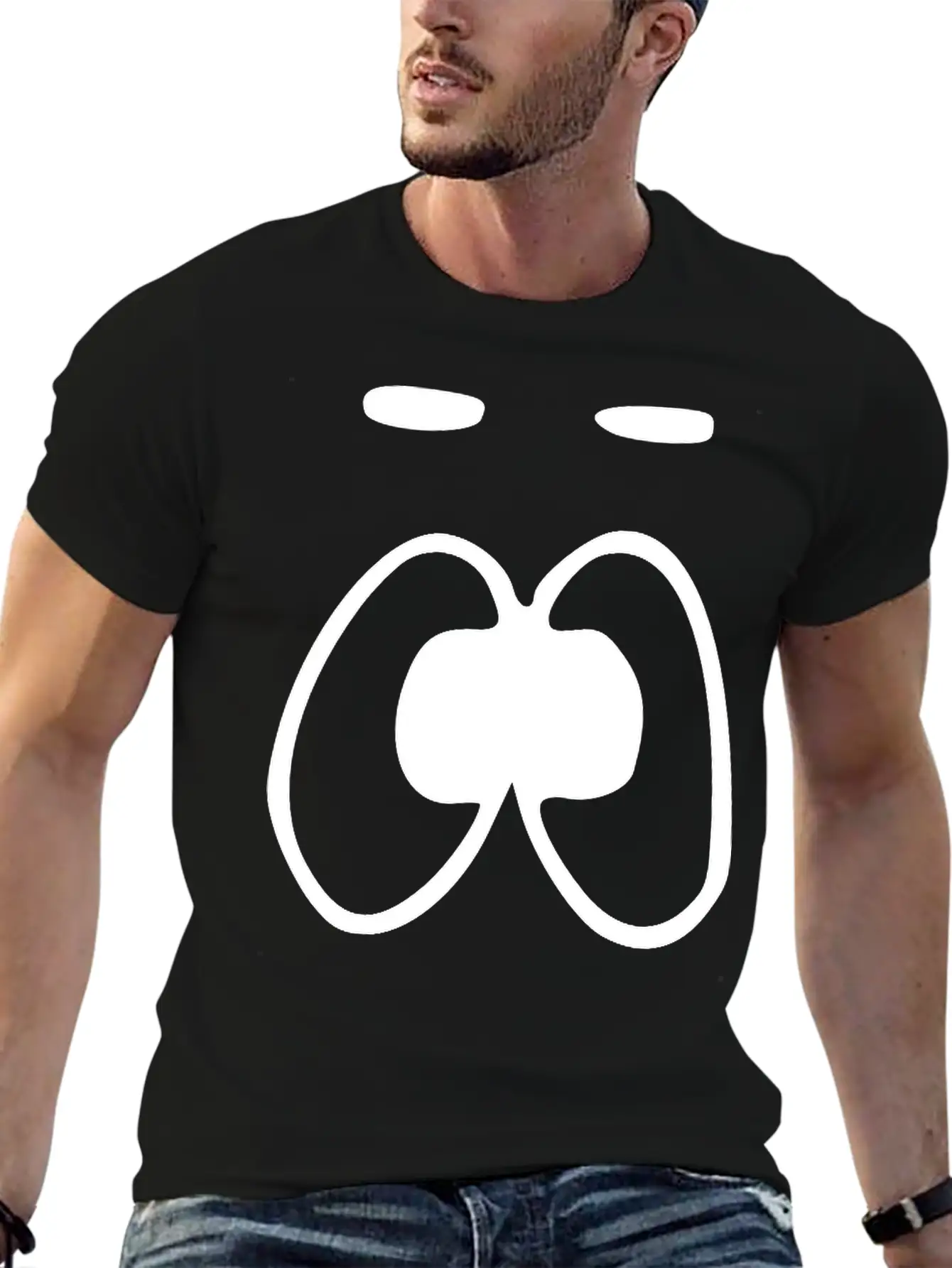 Emojis Sketch Emotionless Unemotional Breathable Soft Cotton T-Shirt – Timeless Casual Look