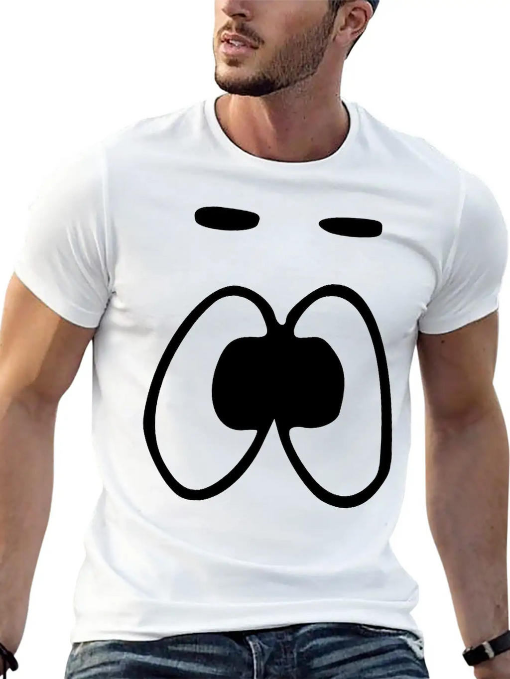 Emojis Sketch Emotionless Unemotional Breathable Soft Cotton T-Shirt – Timeless Casual Look