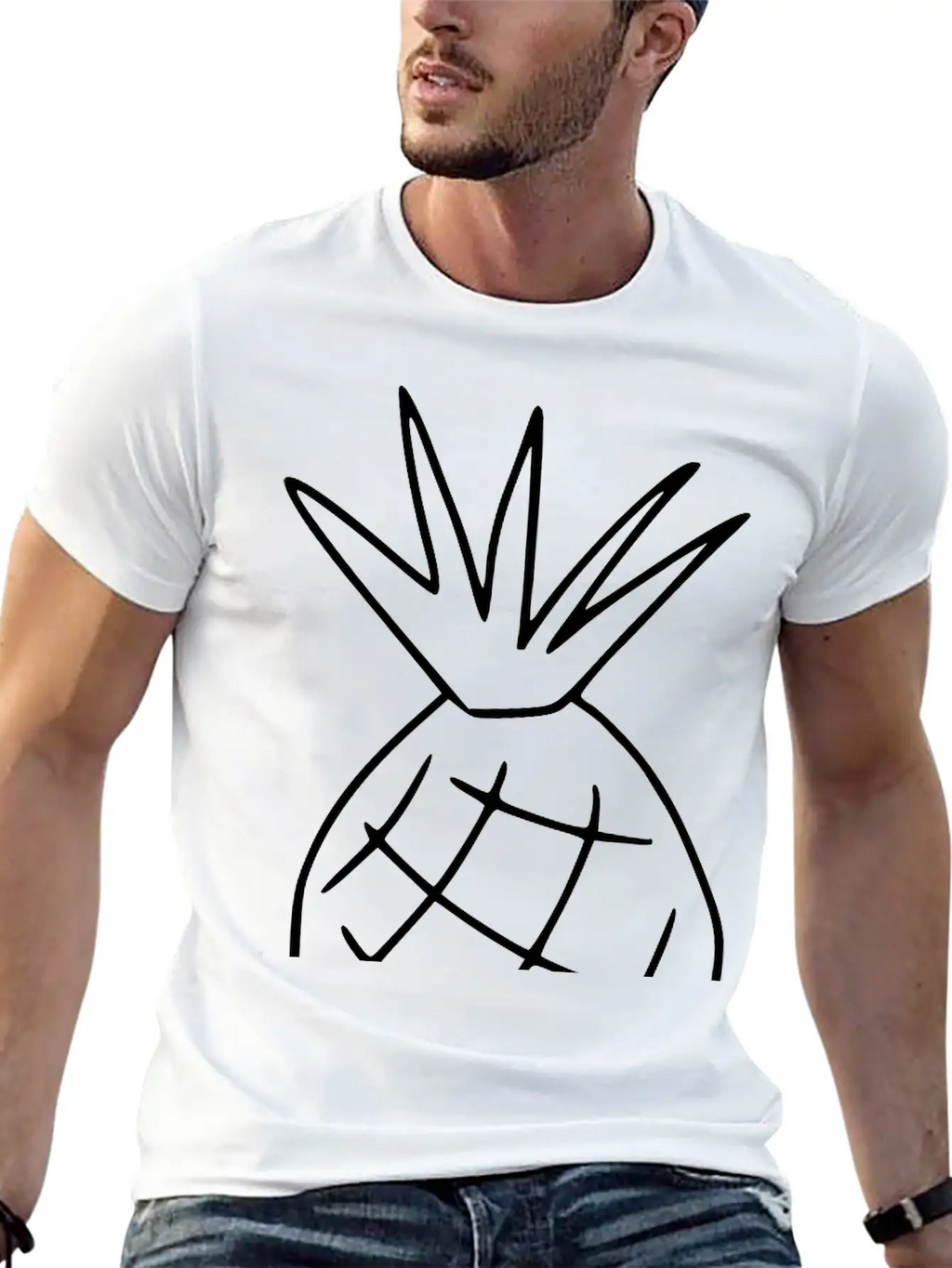 Emojis Sketch Pineapple Classic Cotton Tee – Unisex Comfort For Any Season