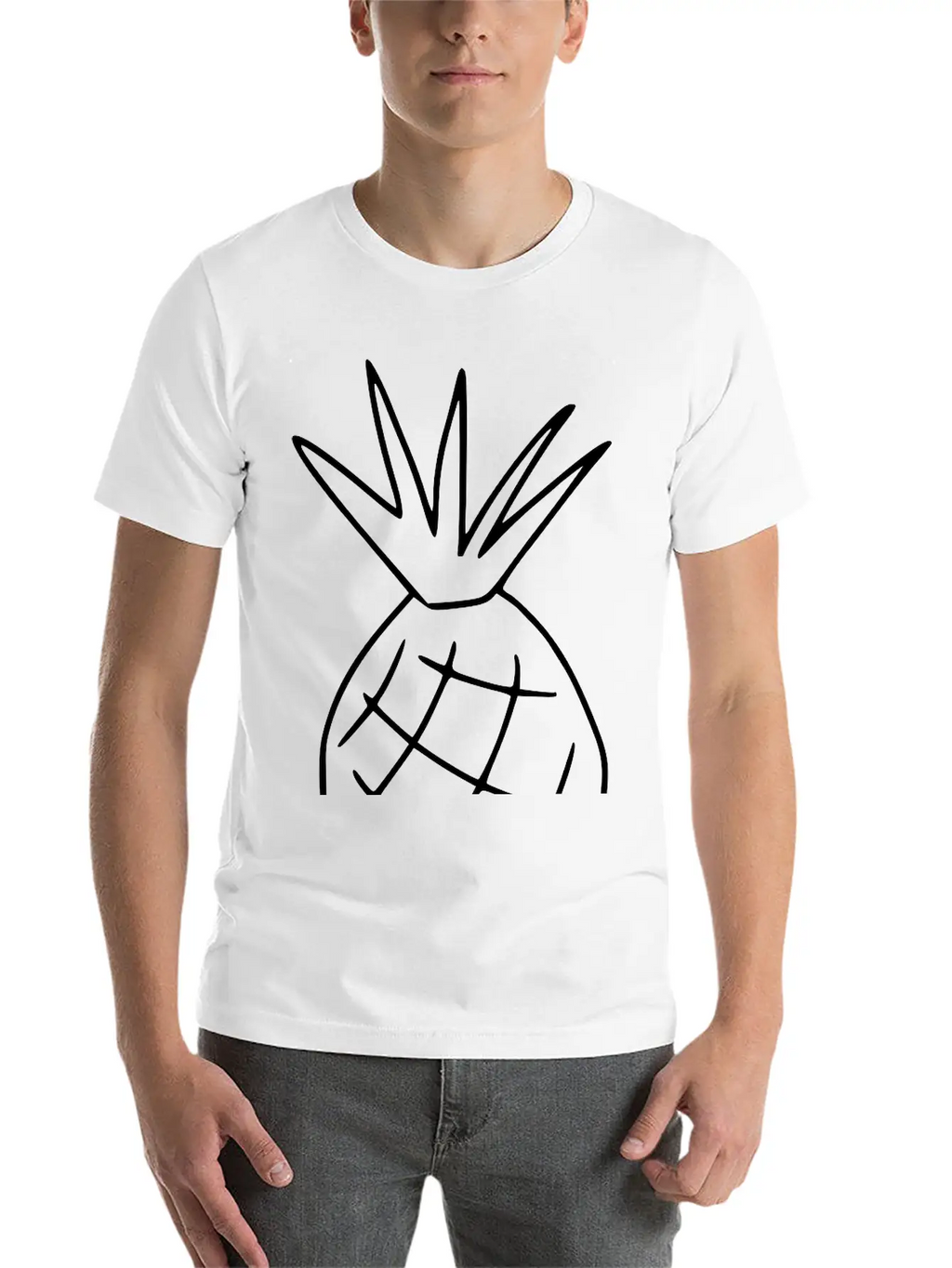 Emojis Sketch Pineapple Classic Cotton Tee – Unisex Comfort For Any Season