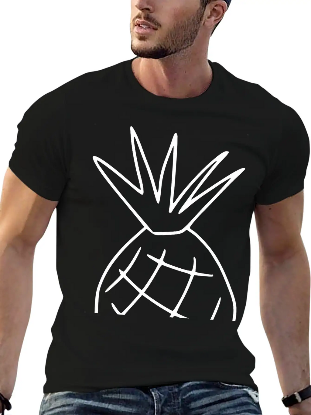 Emojis Sketch Pineapple Classic Cotton Tee – Unisex Comfort For Any Season