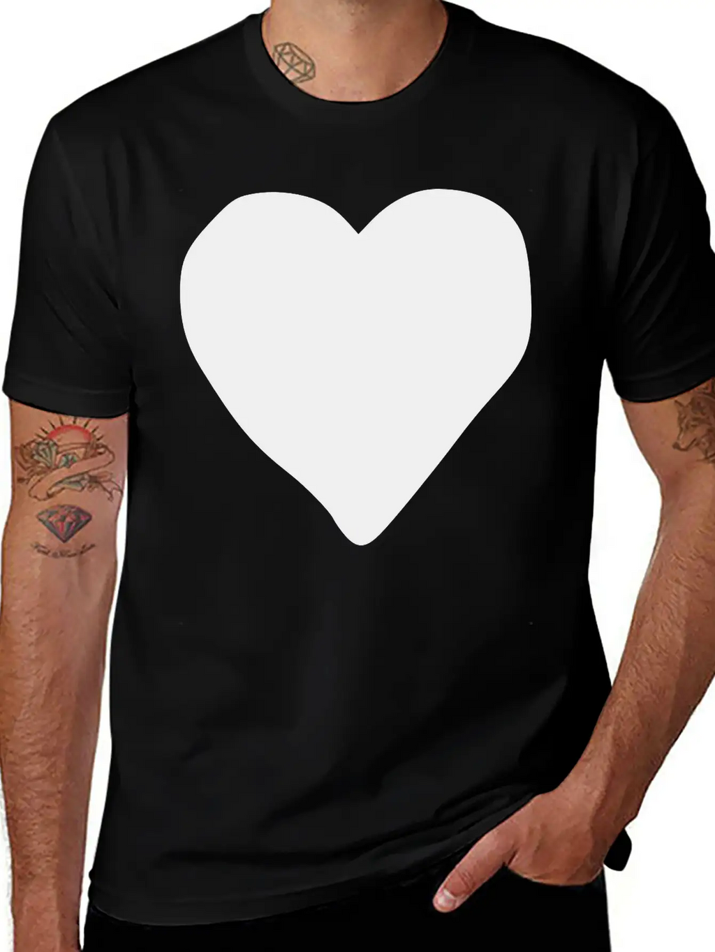 Emojis Sketch Poker Heart Stylish Everyday T-Shirt – Unisex Basic Cotton Tee