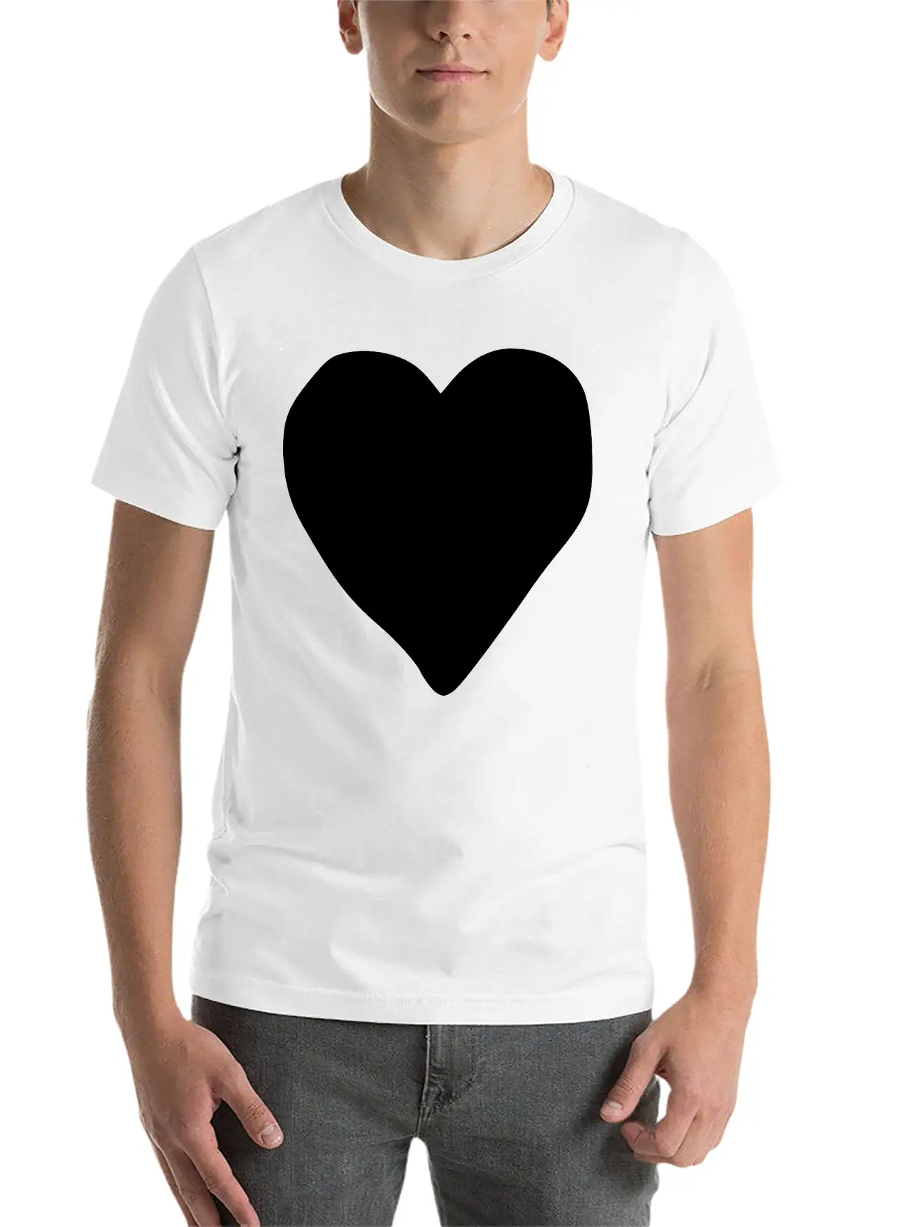 Emojis Sketch Poker Heart Stylish Everyday T-Shirt – Unisex Basic Cotton Tee