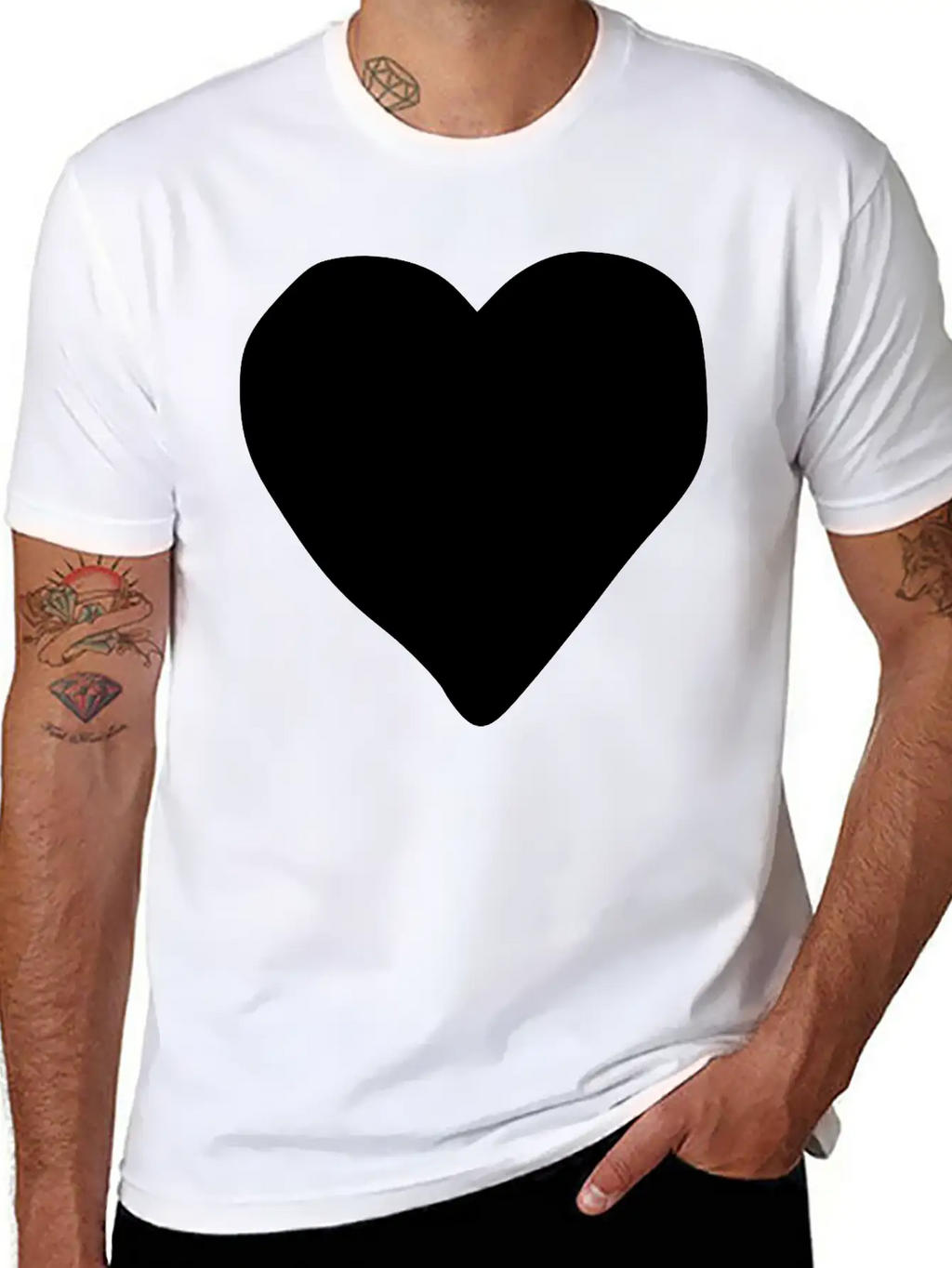 Emojis Sketch Poker Heart Stylish Everyday T-Shirt – Unisex Basic Cotton Tee