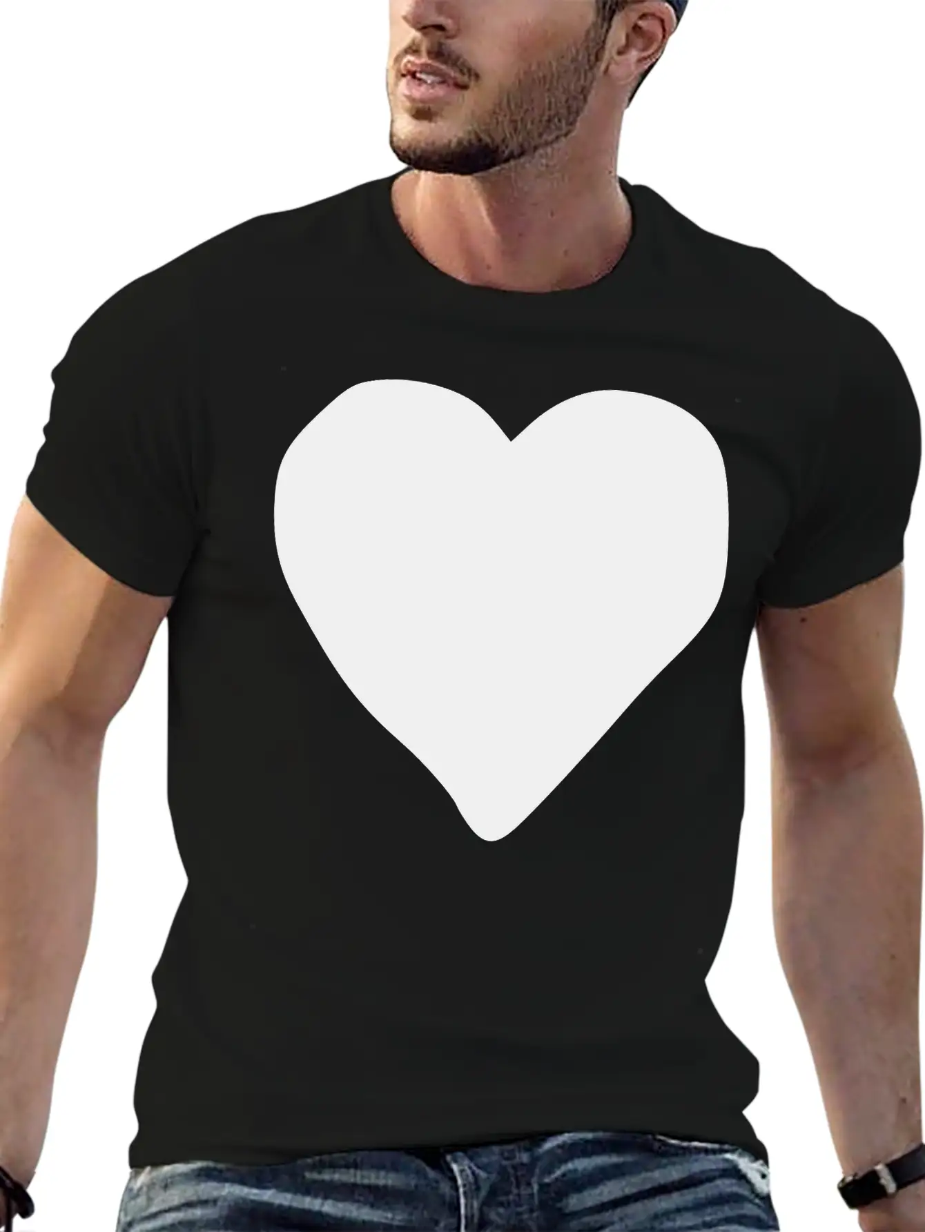 Emojis Sketch Poker Heart Stylish Everyday T-Shirt – Unisex Basic Cotton Tee