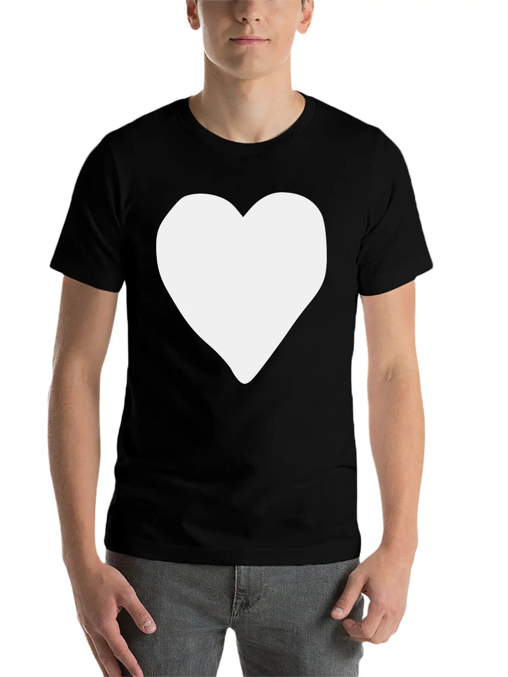 Emojis Sketch Poker Heart Stylish Everyday T-Shirt – Unisex Basic Cotton Tee