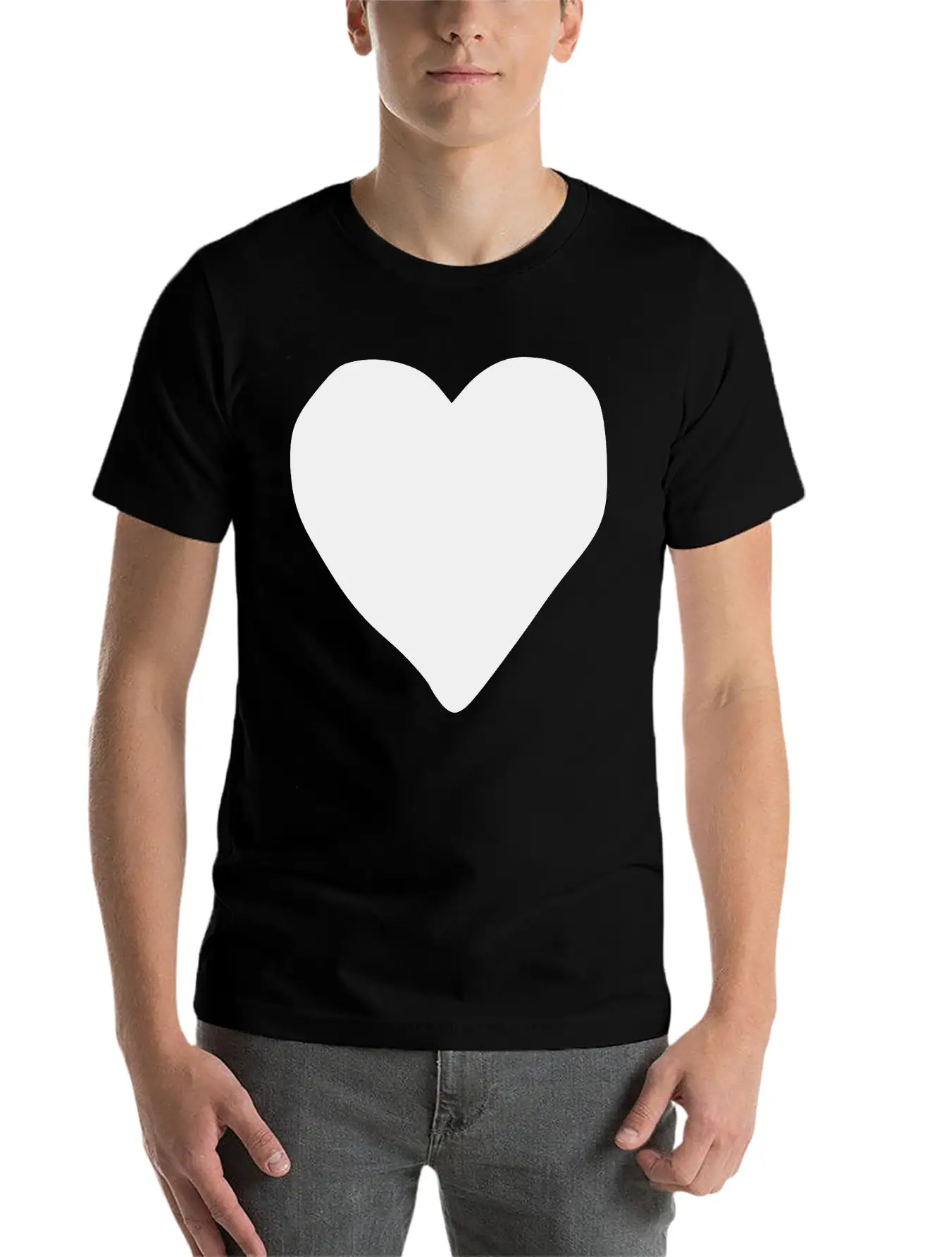 Emojis Sketch Poker Heart Stylish Everyday T-Shirt – Unisex Basic Cotton Tee
