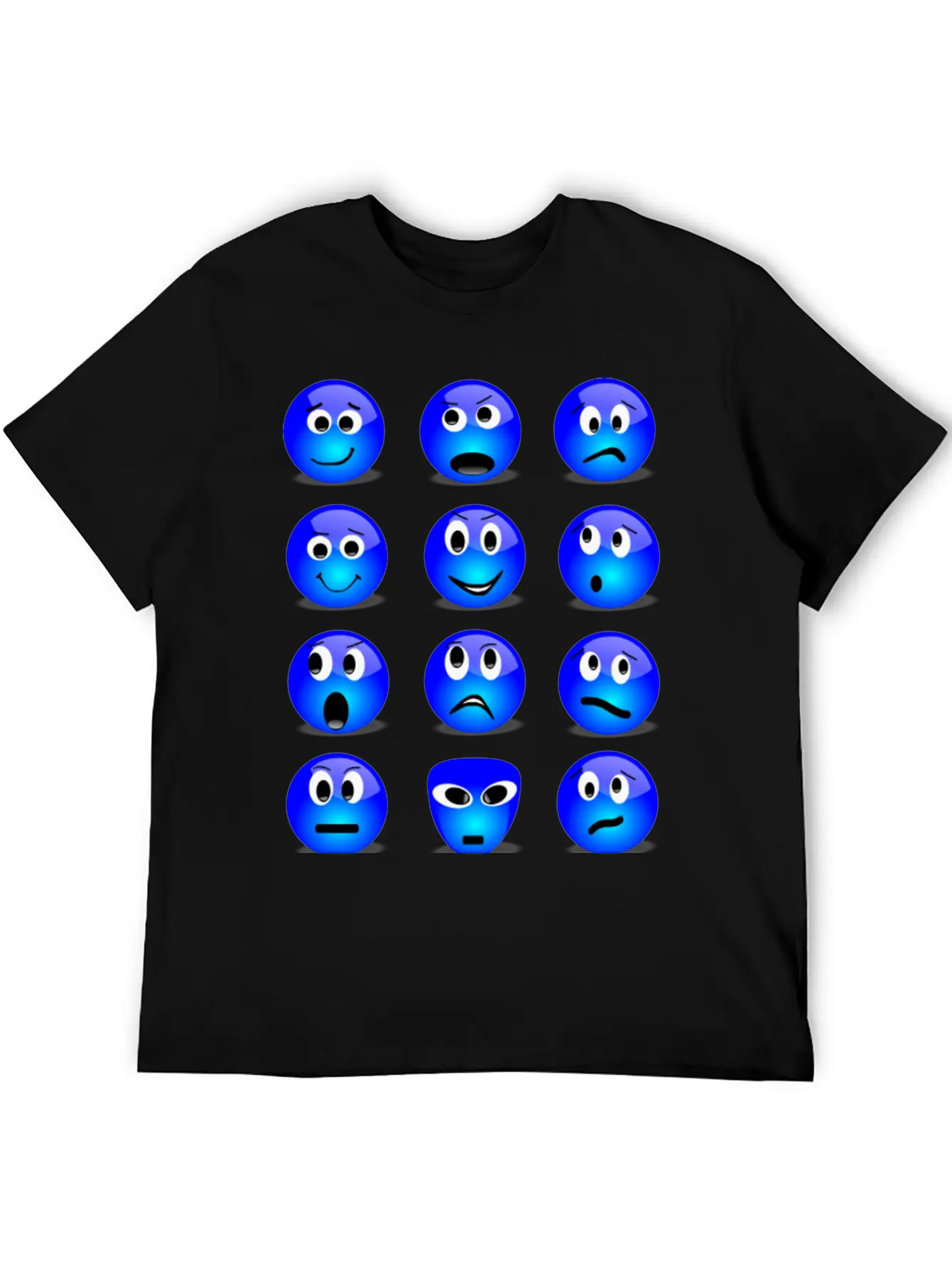 Emotional Emoticons Basic Graphic T-Shirt – Daily Comfort In Soft Cotton