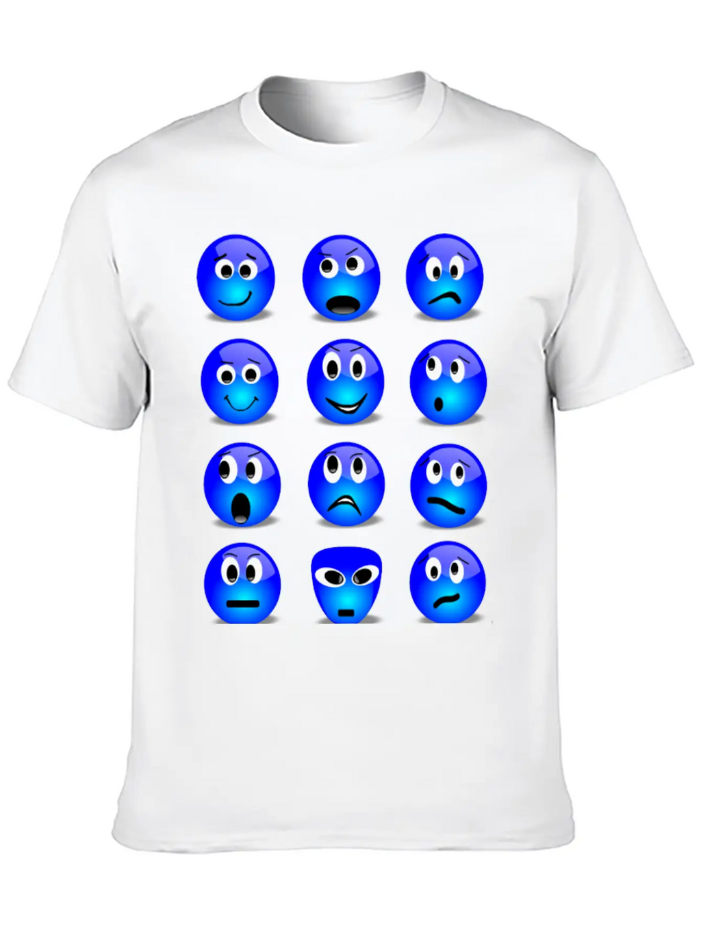 Emotional Emoticons Basic Graphic T-Shirt – Daily Comfort In Soft Cotton
