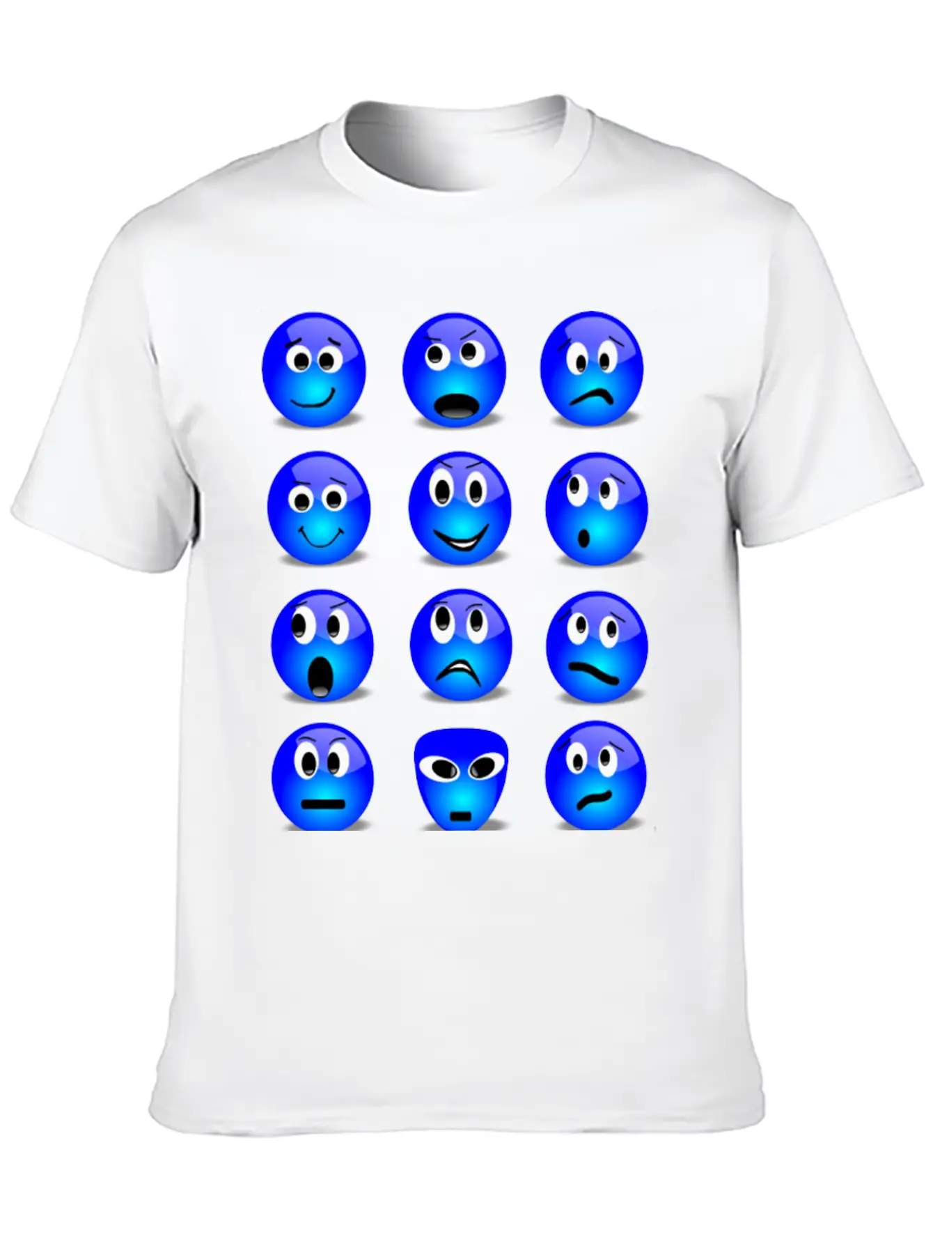 Emotional Emoticons Basic Graphic T-Shirt – Daily Comfort In Soft Cotton