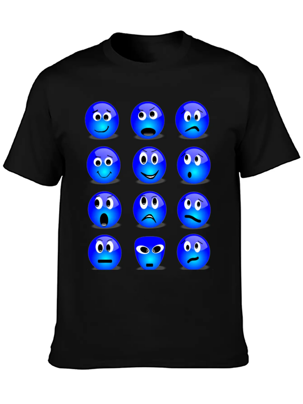 Emotional Emoticons Basic Graphic T-Shirt – Daily Comfort In Soft Cotton