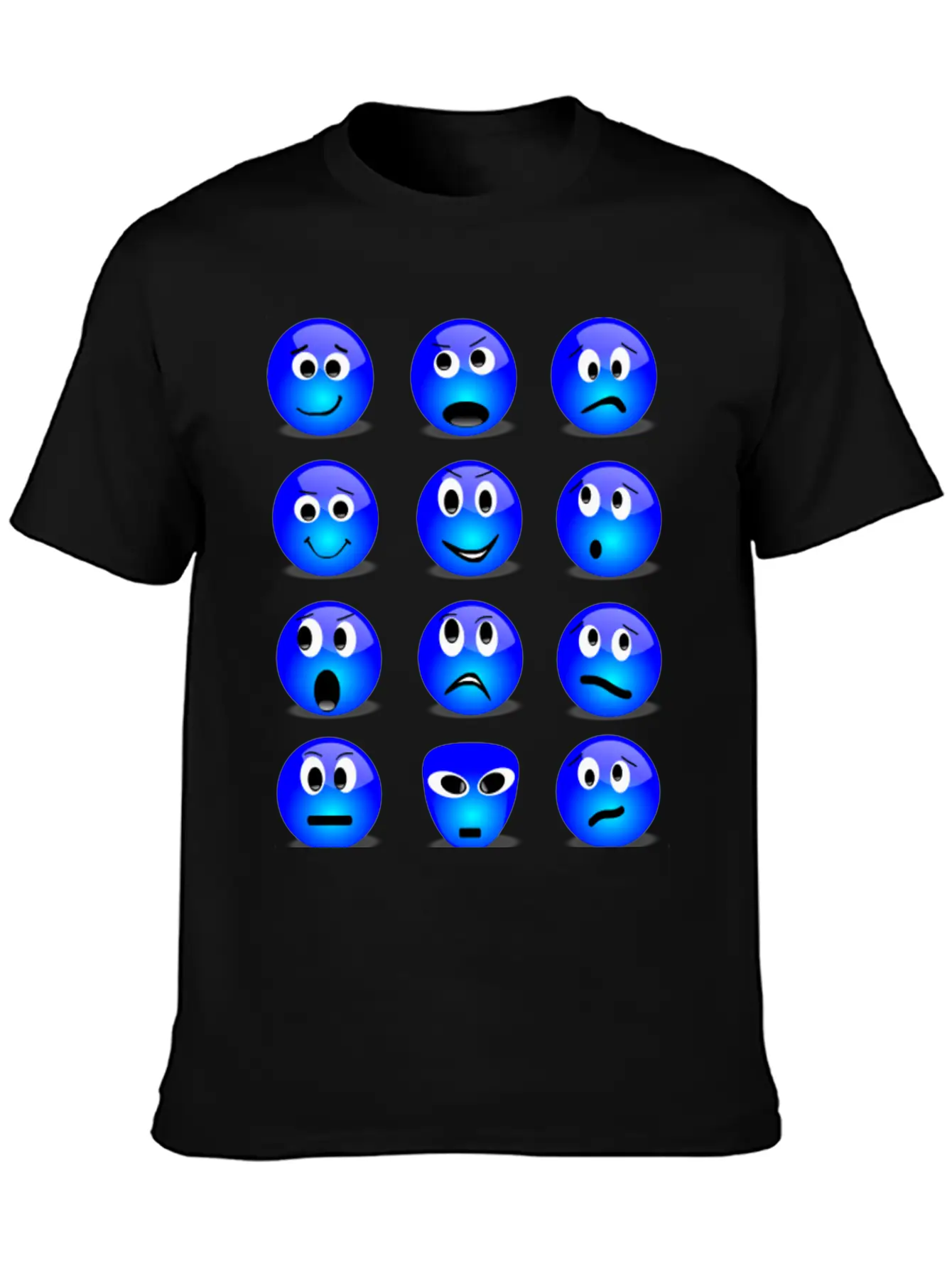 Emotional Emoticons Basic Graphic T-Shirt – Daily Comfort In Soft Cotton