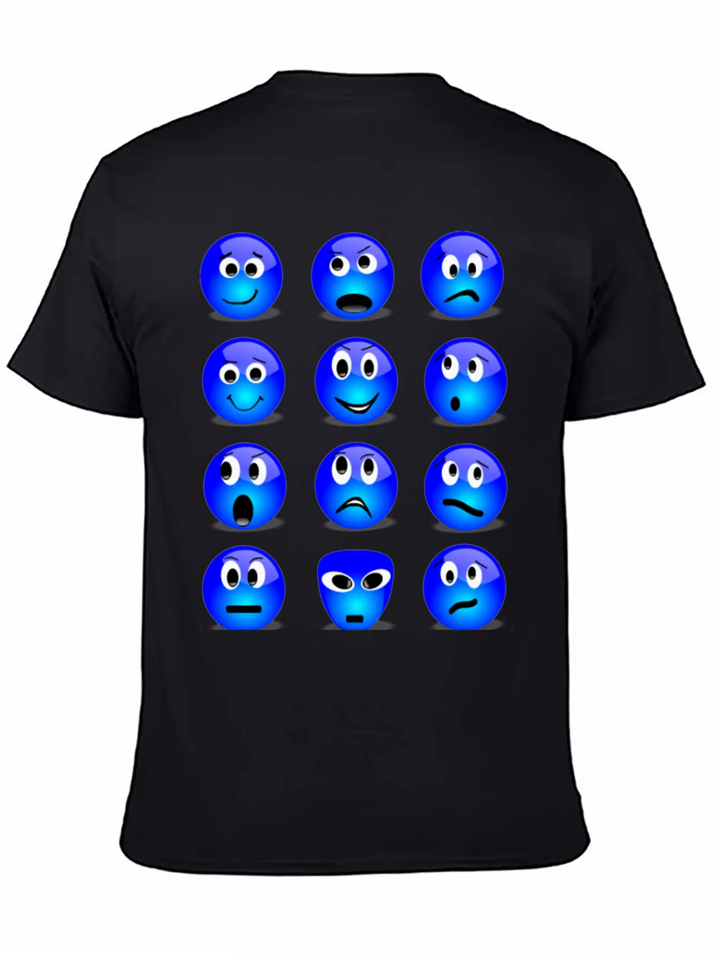 Emotional Emoticons Basic Graphic T-Shirt – Daily Comfort In Soft Cotton