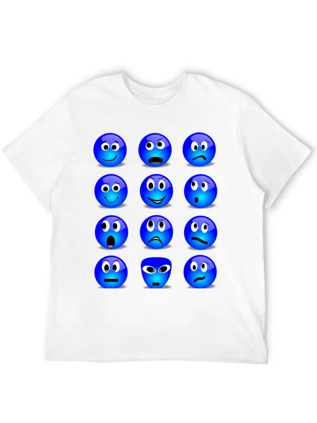 Emotional Emoticons Basic Graphic T-Shirt – Daily Comfort In Soft Cotton