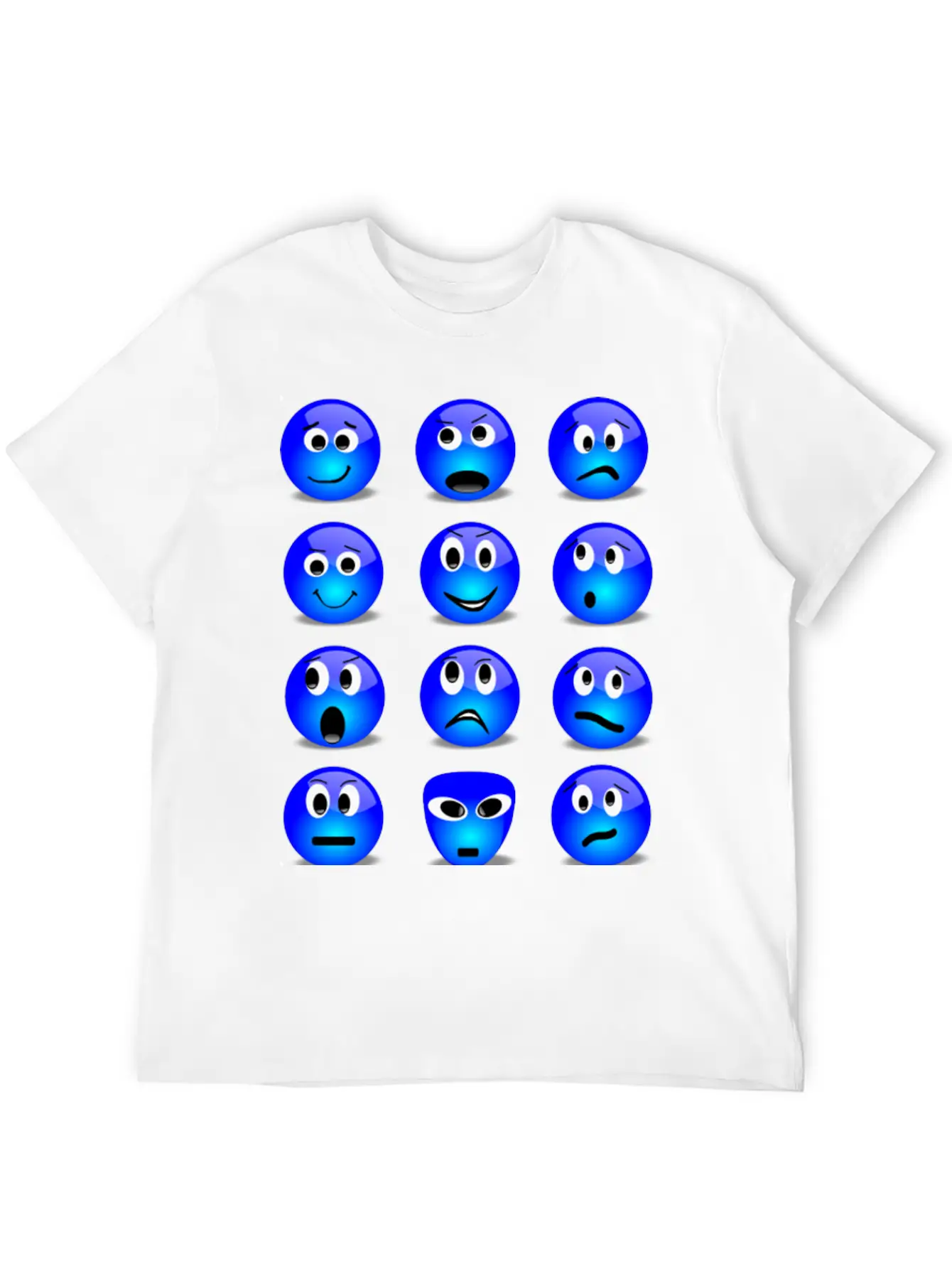 Emotional Emoticons Basic Graphic T-Shirt – Daily Comfort In Soft Cotton