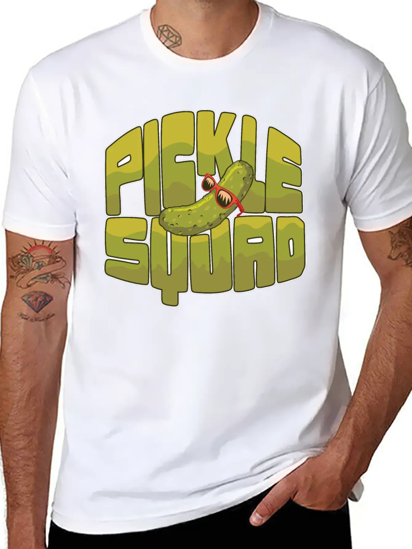 Emotional Support Pickle Supportive Friend Basic Graphic T-Shirt – Daily Comfort In Soft Cotton
