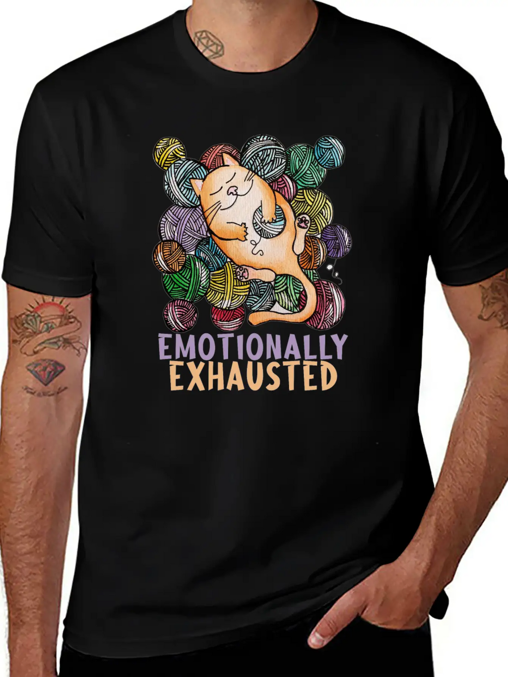 Emotionally Exhausted Cool Design. Classic Cotton Tee – Unisex Comfort For Any Season