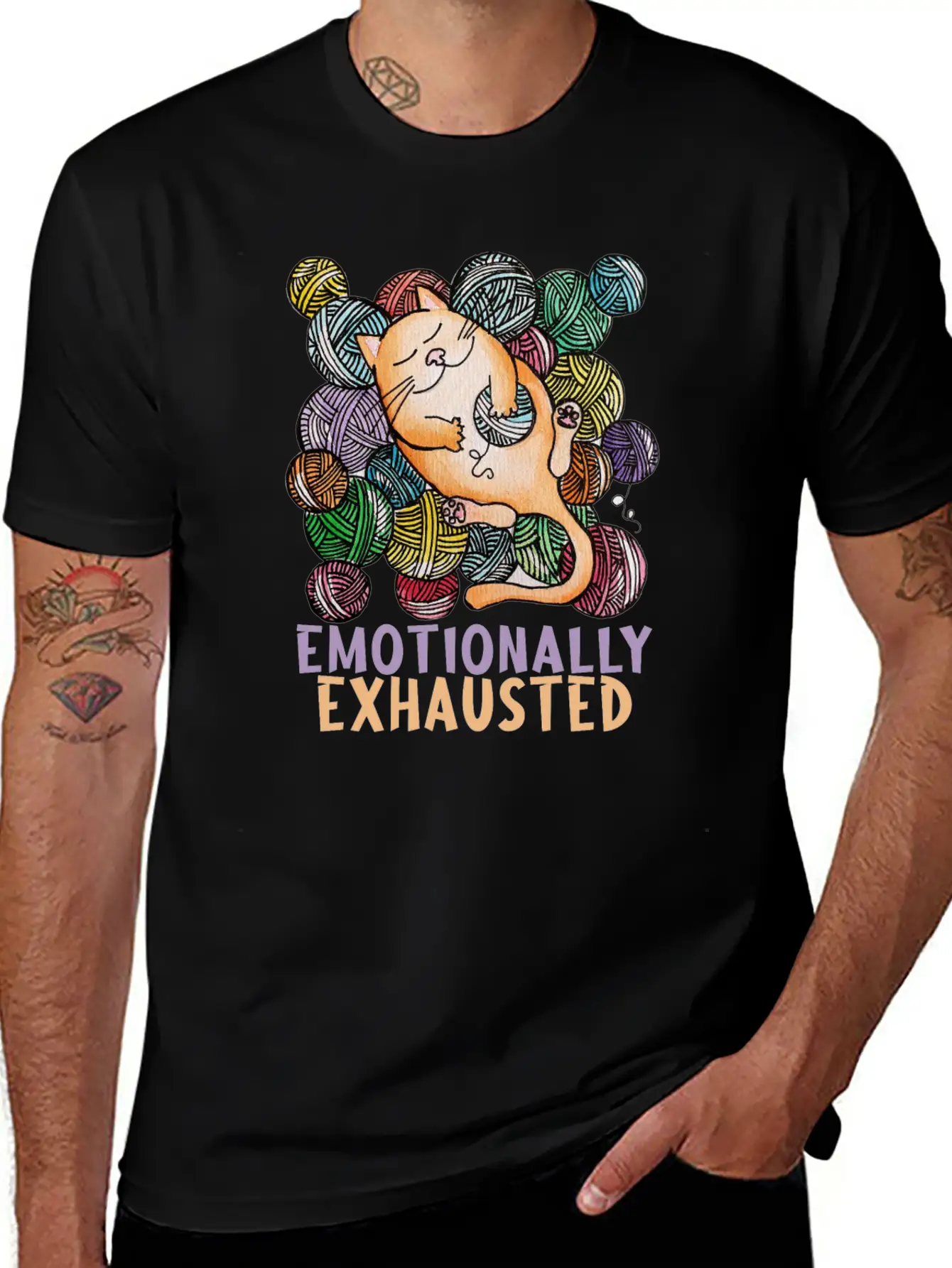 Emotionally Exhausted Cool Design. Classic Cotton Tee – Unisex Comfort For Any Season