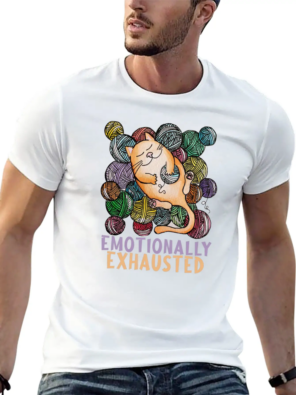 Emotionally Exhausted Cool Design. Classic Cotton Tee – Unisex Comfort For Any Season