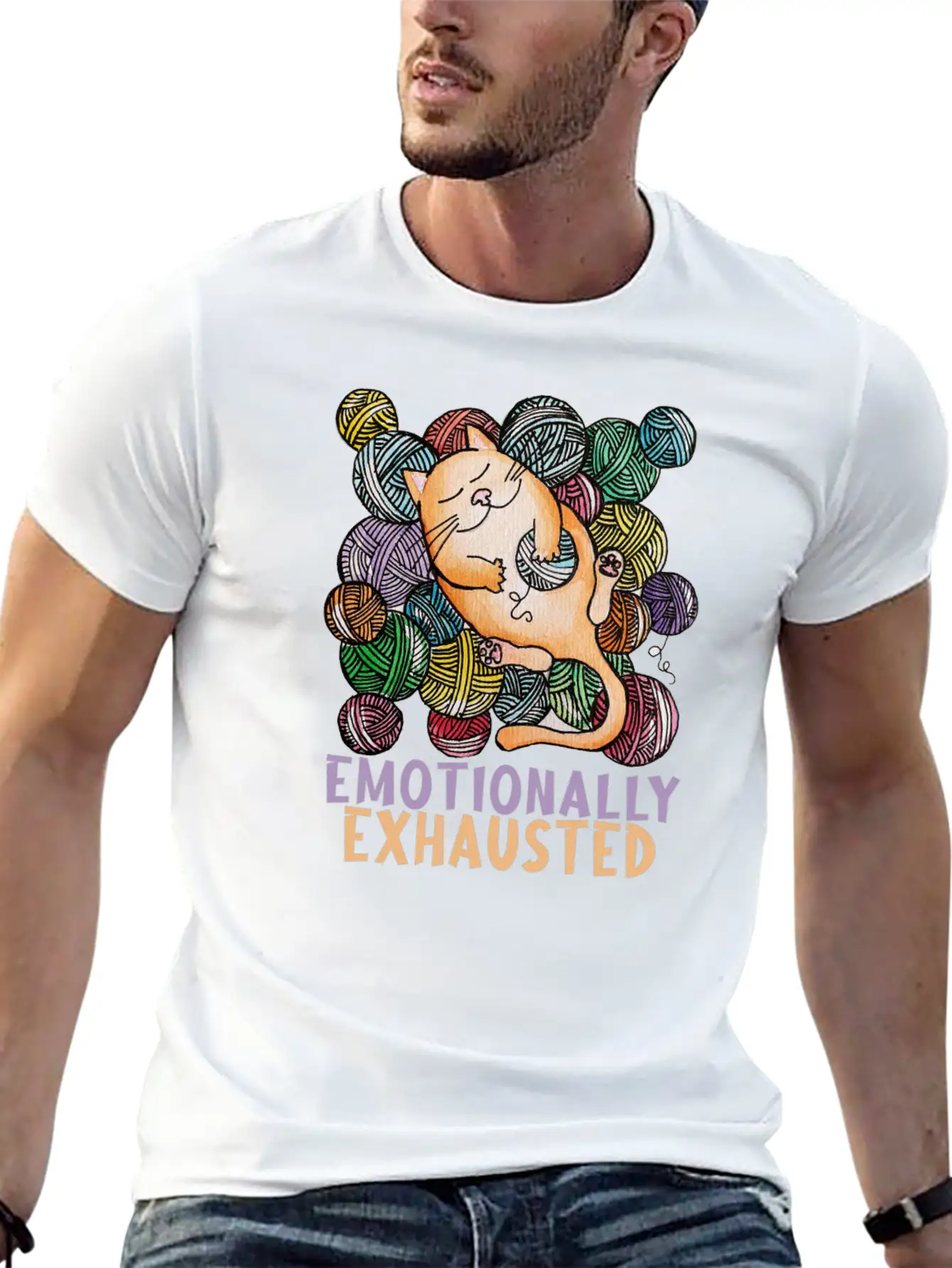 Emotionally Exhausted Cool Design. Classic Cotton Tee – Unisex Comfort For Any Season
