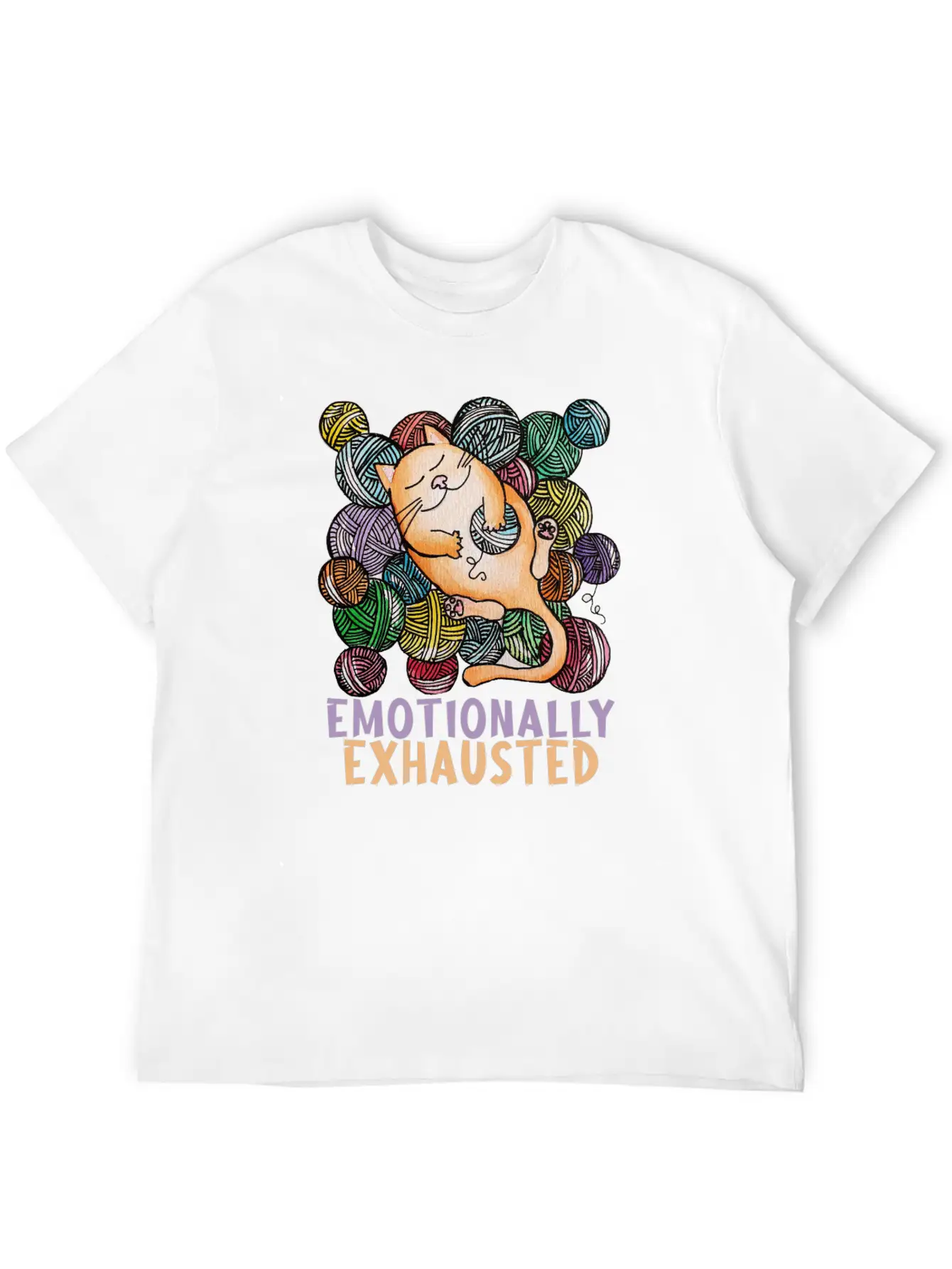 Emotionally Exhausted Cool Design. Classic Cotton Tee – Unisex Comfort For Any Season